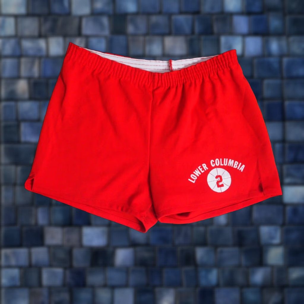Russell Athletic VINTAGE 70s Russell Athletic Lower Columbia Red Track Hippy Gym Shorts 34W Mens Size US 34 / EU 50 - 1 Thumbnail