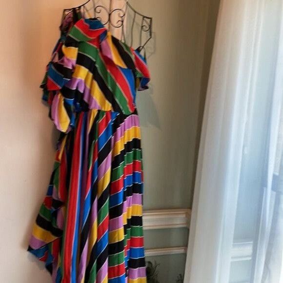 Philosophy di Lorenzo Serafini Long one shoulder dress multi colored Size M / US 6-8 / IT 42-44 - 12 Thumbnail