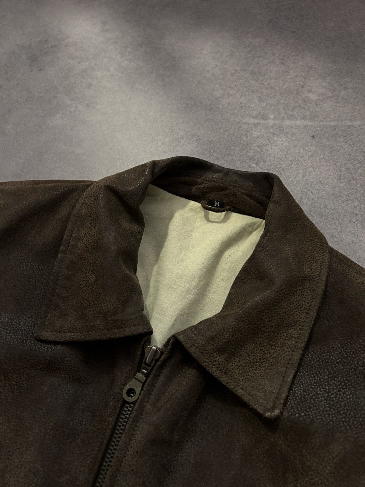 Genuine Leather × Vintage Vintage Garry Jeans Co. cow leather brown jacket mens Size US M / EU 48-50 / 2 - 3 Thumbnail