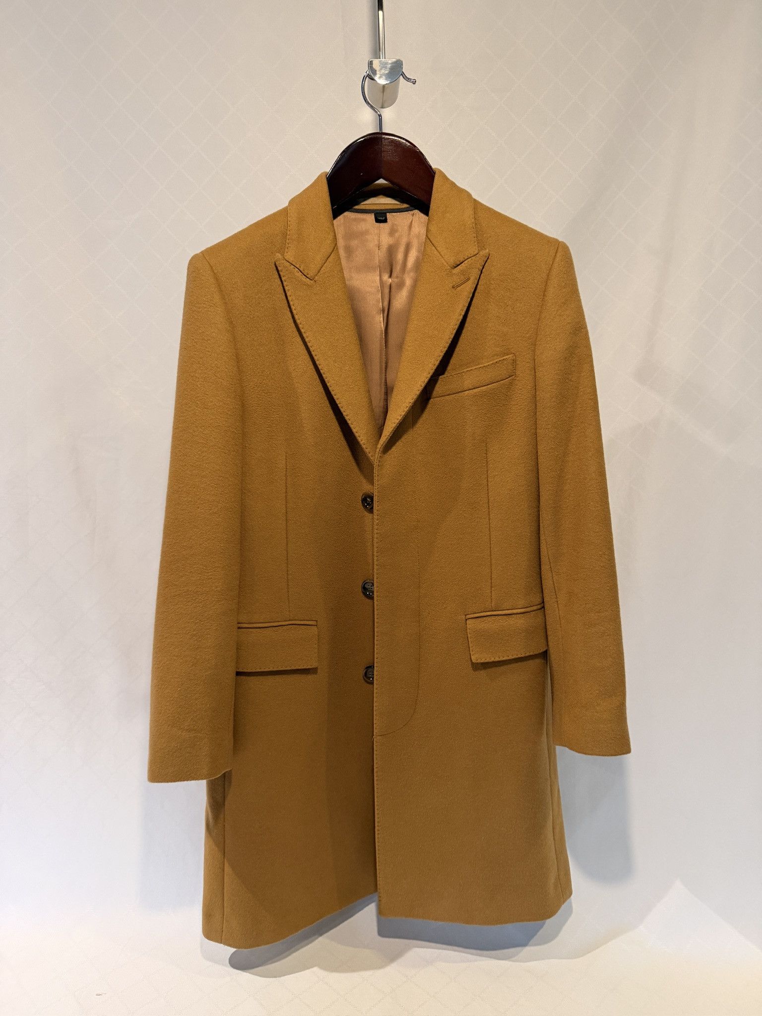 J.Crew J. Crew Camel Peak Lapel Topcoat Size US S / EU 44-46 / 1 - 1 Thumbnail