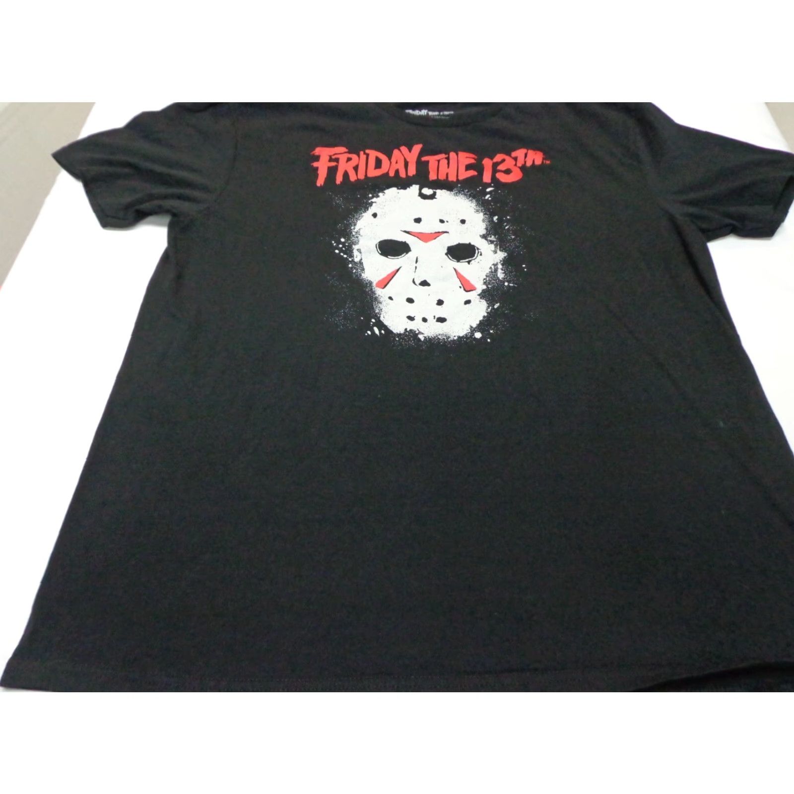 Vintage Friday the 13th Jason Voorhees T-Shirt Black Hockey Mask Graphic Size Large Senior? Not. Size US L / EU 52-54 / 3 - 2 Thumbnail