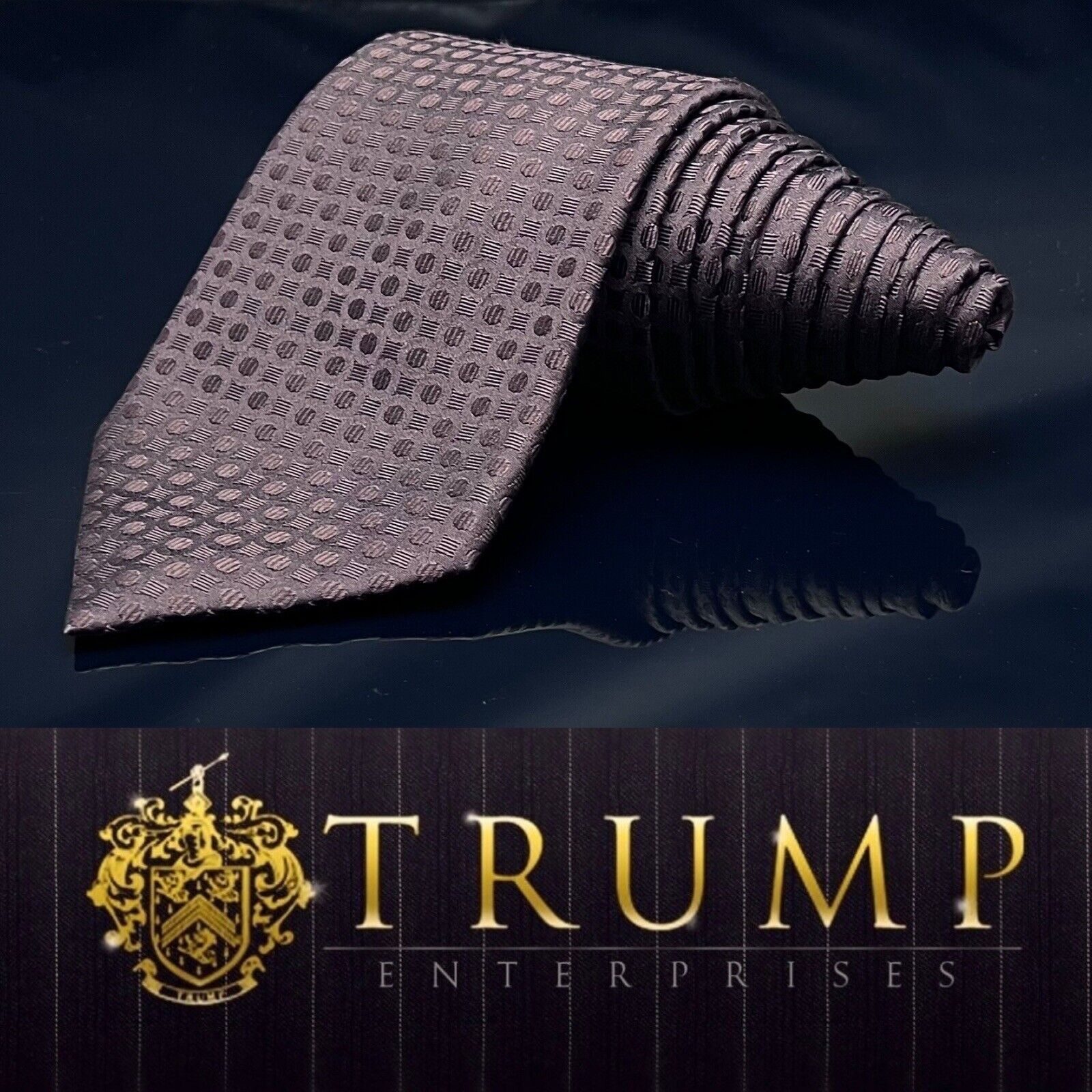 Donald Trump Donald J. Trump Signature Collection Mens Tie Brown Size ONE SIZE - 1 Thumbnail