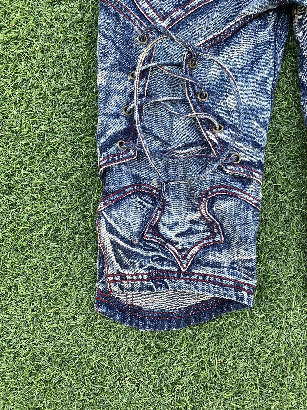 Tornado Mart TORNADO MART LACE UP DENIM SHORT PANTS 🌪️ Size US 29 - 5 Thumbnail