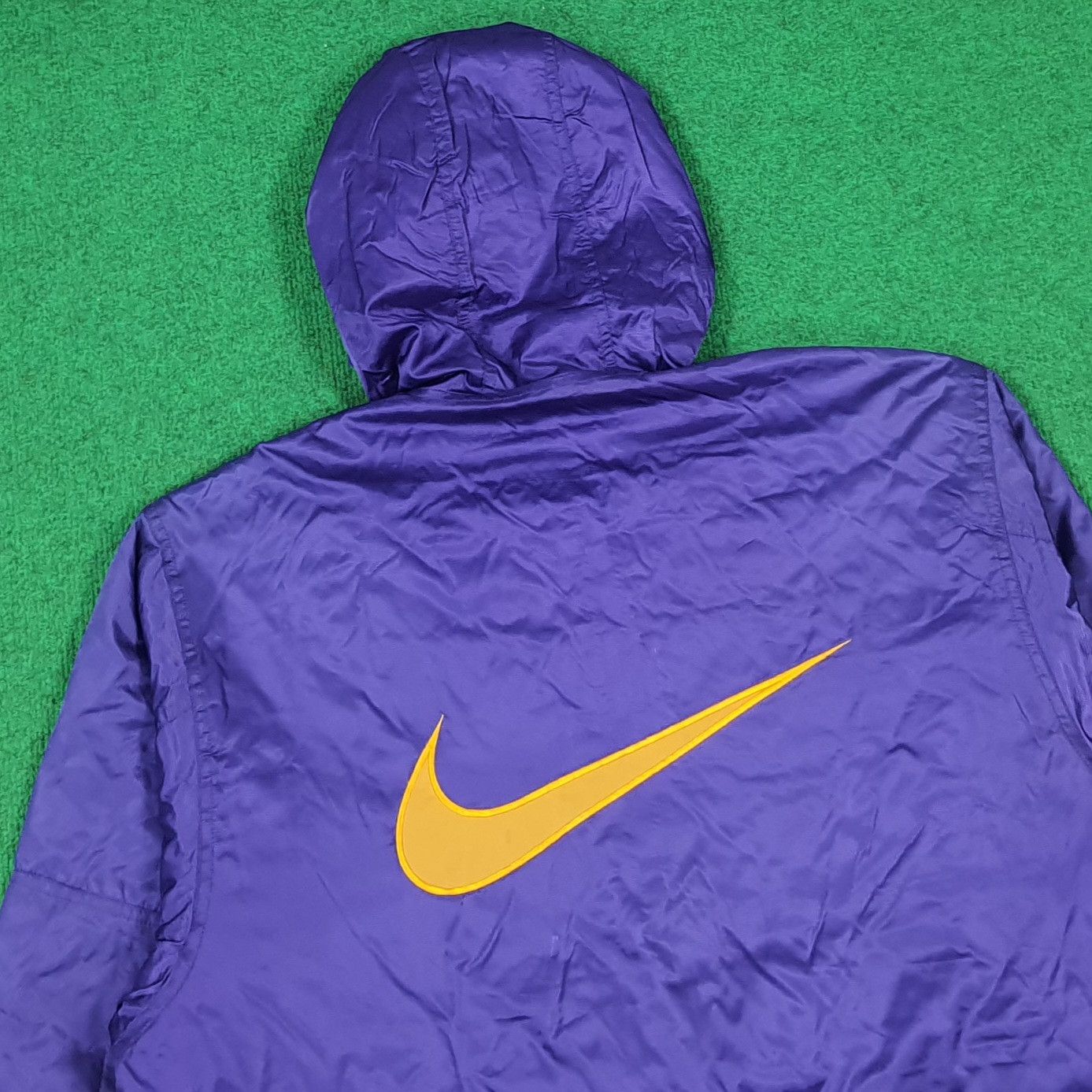Nike Vintage 90s Nike Big Swoosh Parka Jacket Fot Kids C289N4 Size US XL / EU 56 / 4 - 2 Thumbnail