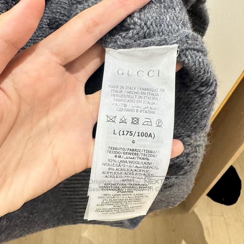 Gucci Gucci Gray logo wool cardigan coat Size L / US 10 / IT 46 - 4 Thumbnail