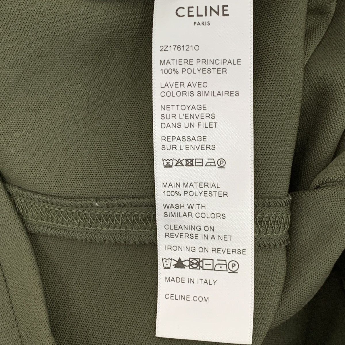 Celine Celine 22FW Dark Green Logo Embroidery Casual Skirt K26WX Size 28" / US 6 / IT 42 - 9 Thumbnail