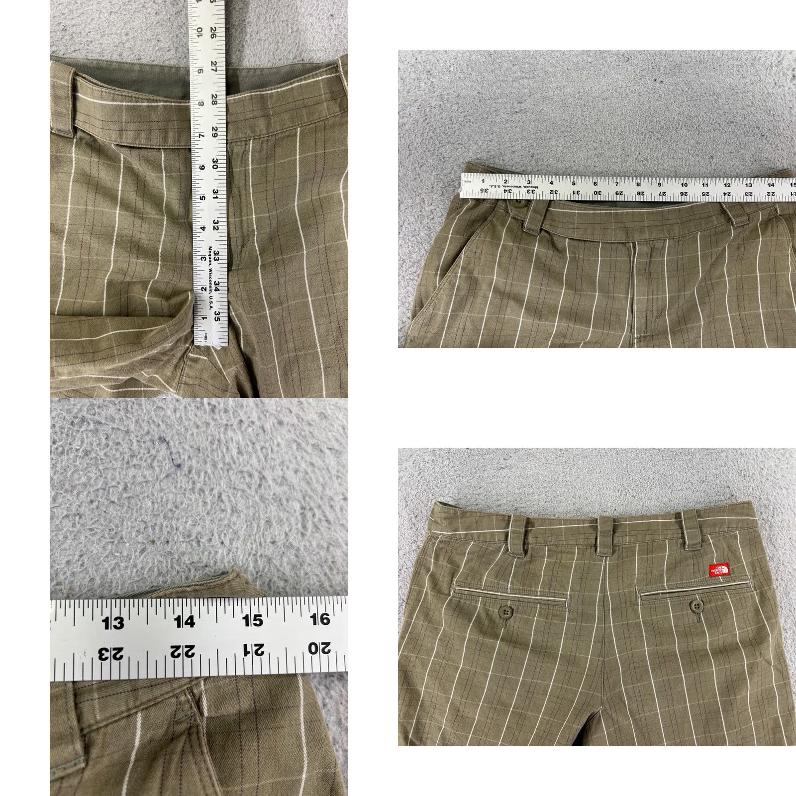The North Face The North Face Womens Shorts Plaid 100% Cotton Beige Golf Twill Chino 28x10 Adjustable Stretch Machine Washable Regular Size 30" / US 8 / IT 44 - 9 Thumbnail