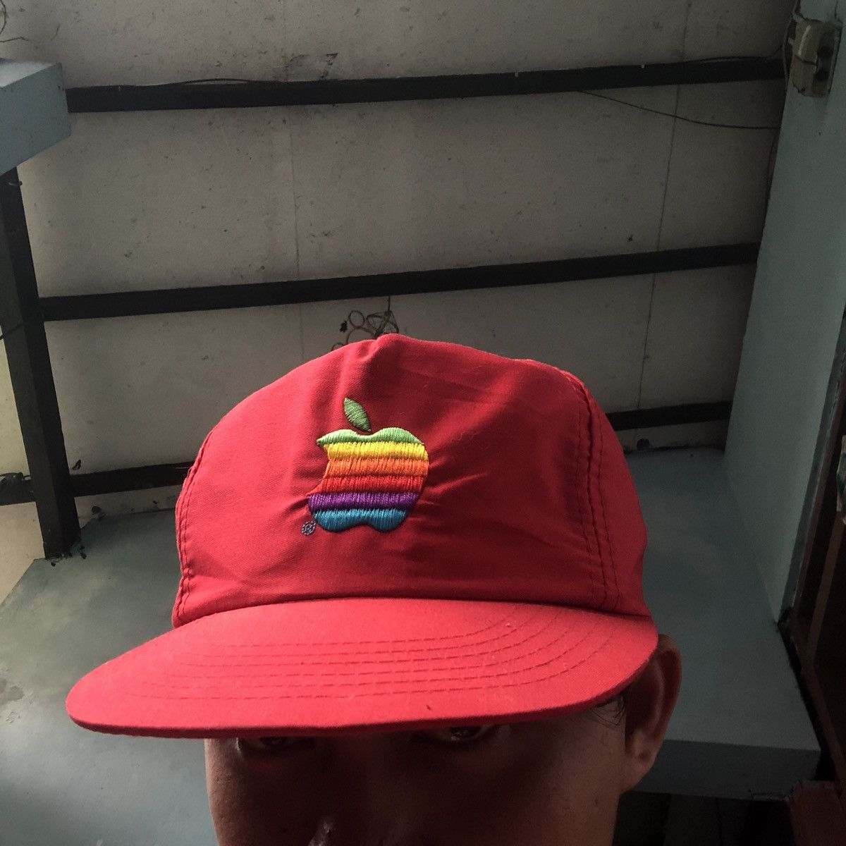 Apple Vintage Apple Har Mac Macintosh Computer Red Snapback Hat Size ONE SIZE - 11 Thumbnail