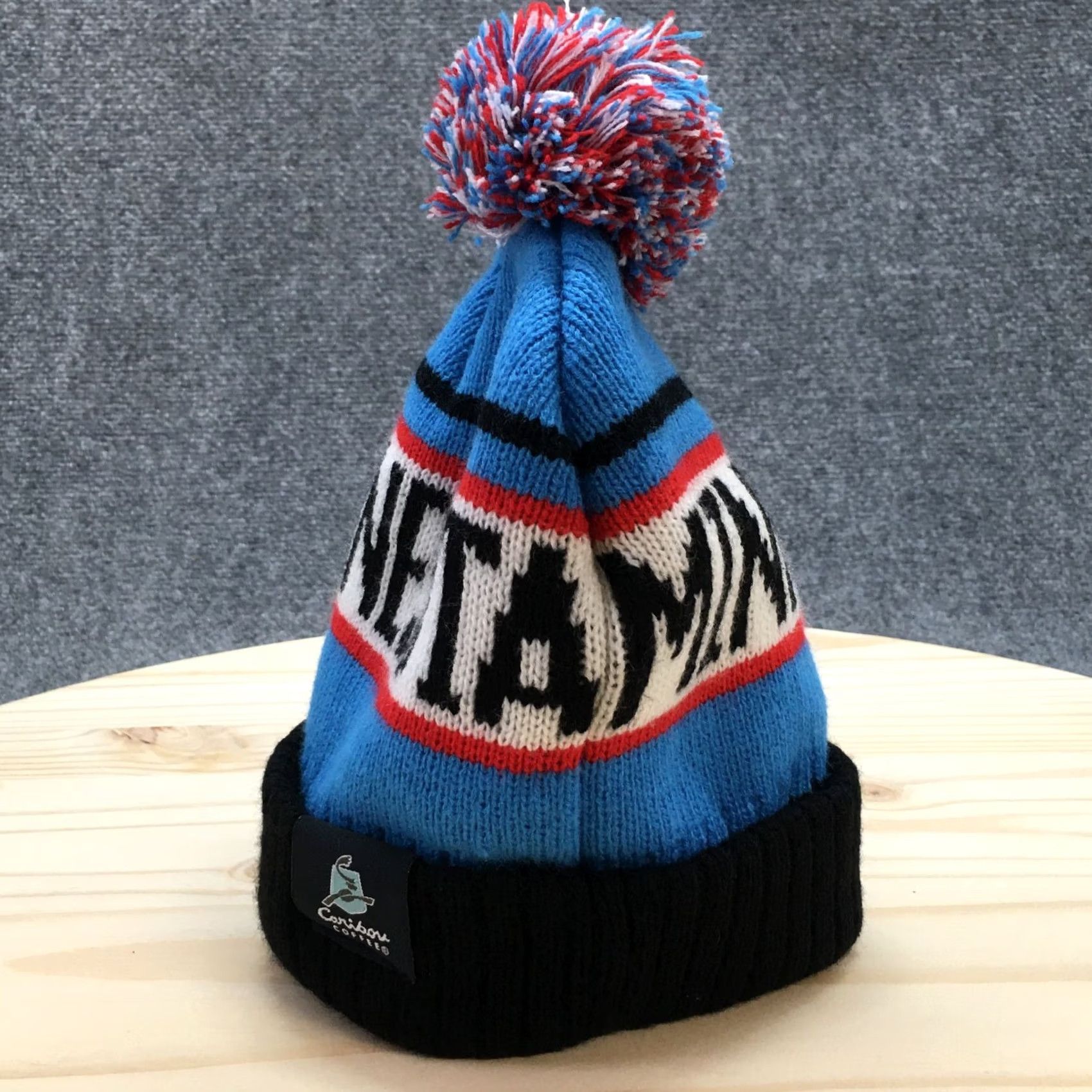 Twins Minnesota Twins Pompom Beanie Hat Mens Blue Red OS Cuff Knitted Caribou Coffee Size ONE SIZE - 4 Thumbnail