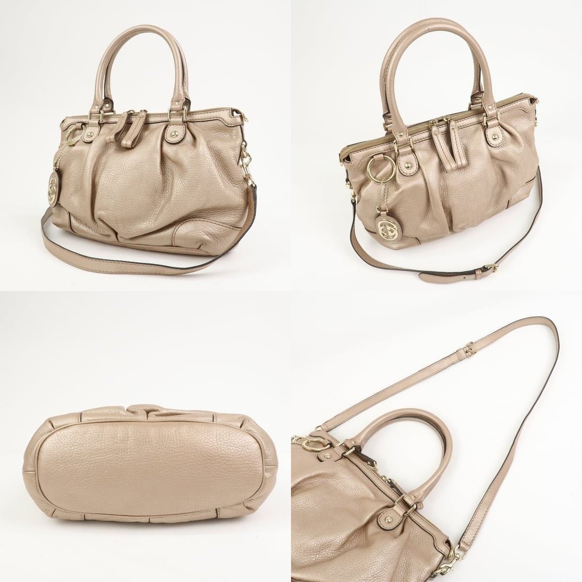 Gucci Gucci Sukey Interlocking G Leather Shoulder Bag Tan Size ONE SIZE - 3 Thumbnail