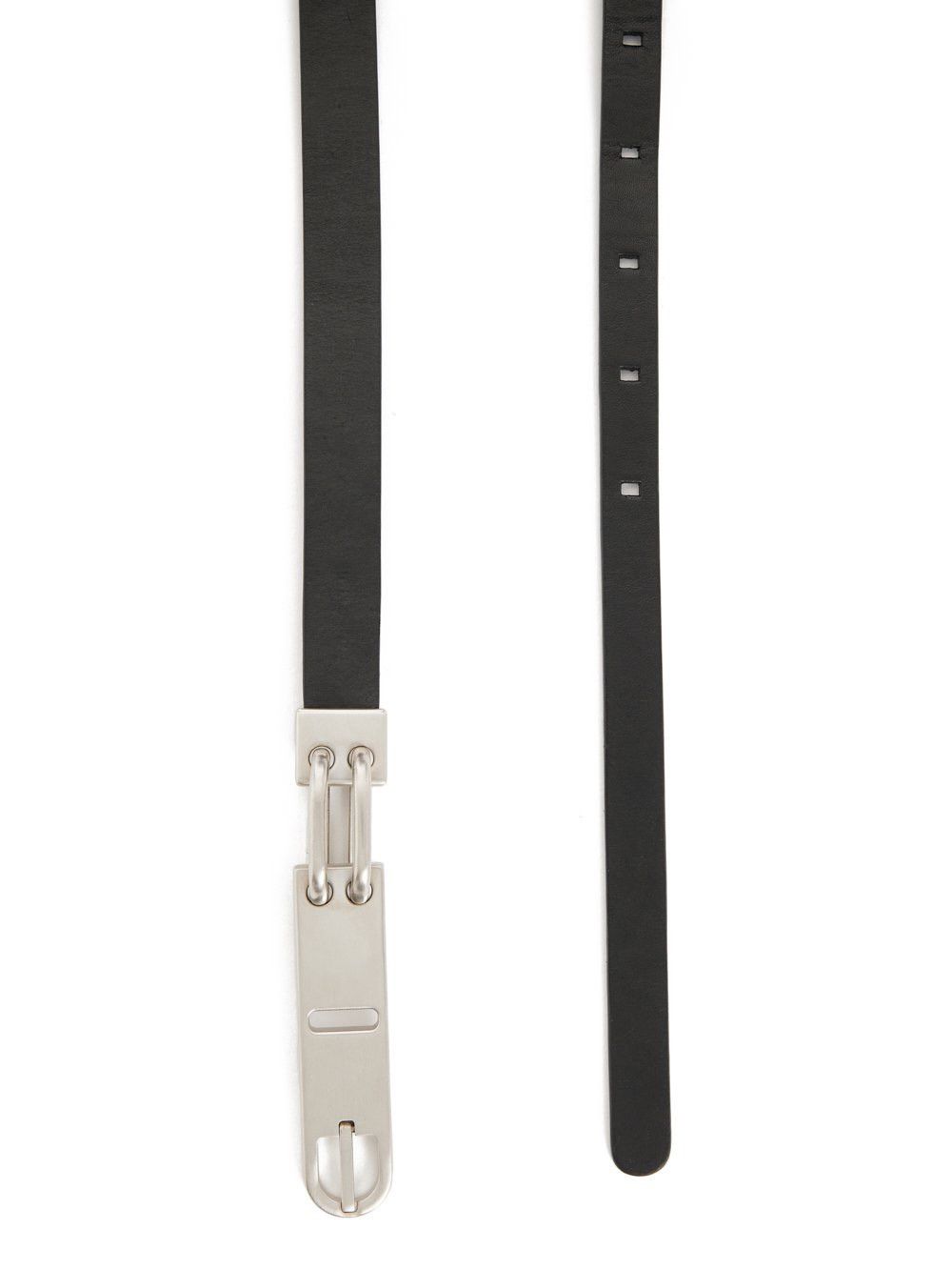 Rick Owens New/Box TECUATL Black Cow Bull Tongue Leather XL Long Belt Size ONE SIZE - 10 Thumbnail