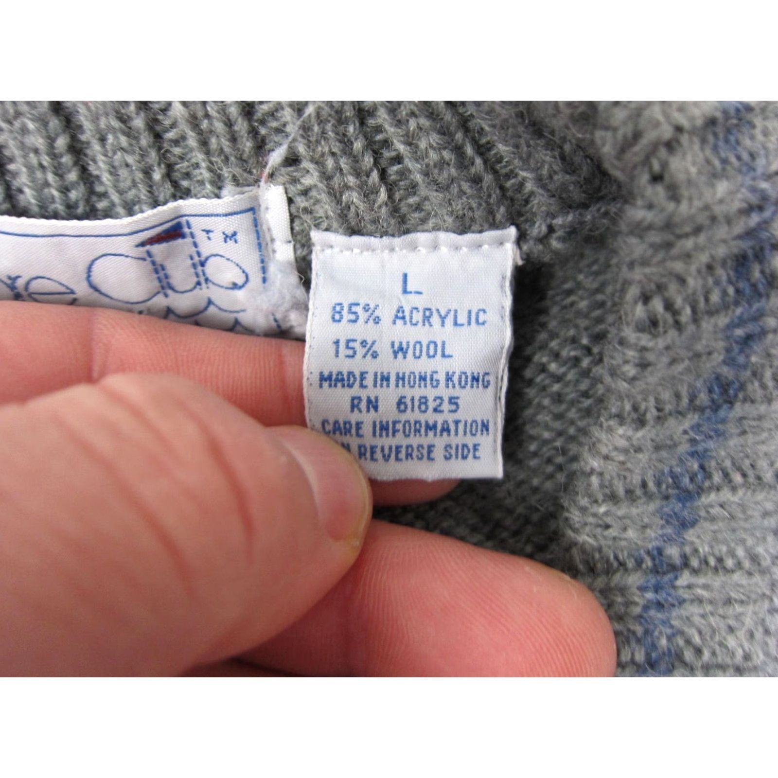 Vintage VINTAGE Shore Club Vest Sweater Mens L Gray Wool Blend V-Neck Knit 80s Size US L / EU 52-54 / 3 - 5 Thumbnail