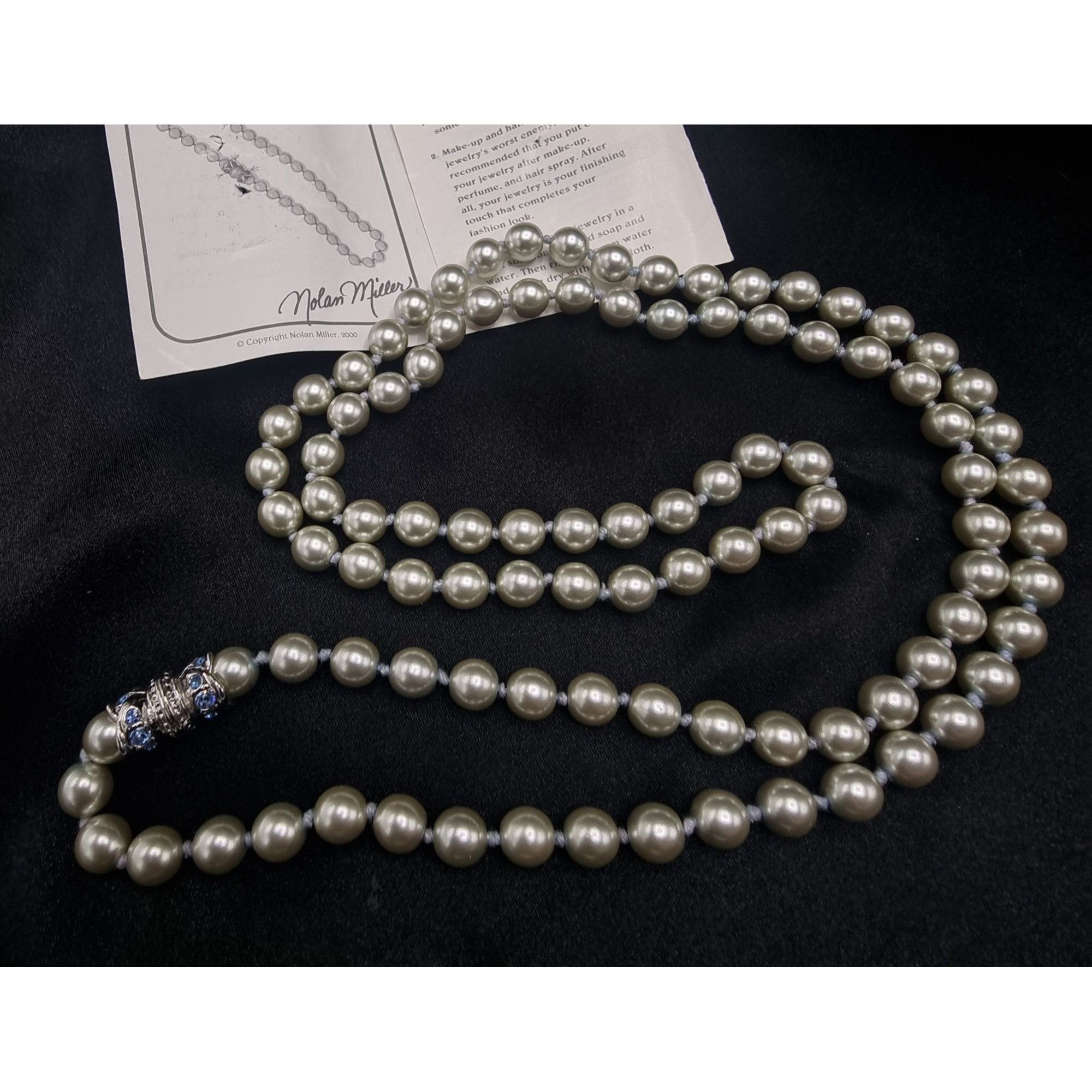 Vintage Rare Find Vintage 1990s NOLAN MILLER Signed Long Faux Pearl Size ONE SIZE - 3 Thumbnail