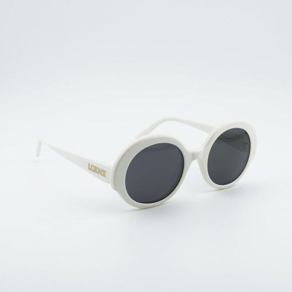 Loewe Loewe LW40135I 25A Sunglasses Ivory Round Frame, Smoke Size ONE SIZE - 4 Thumbnail