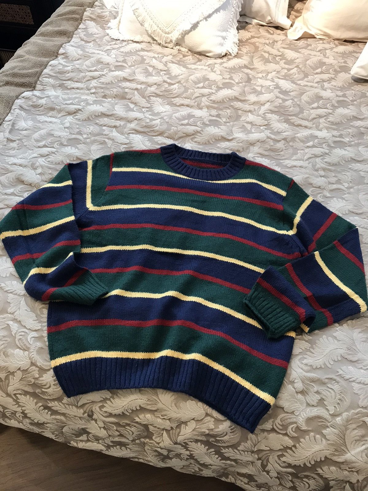 Japanese Brand Cardigan Stripe Colored ( Handmade ) Size US XL / EU 56 / 4 - 1 Thumbnail
