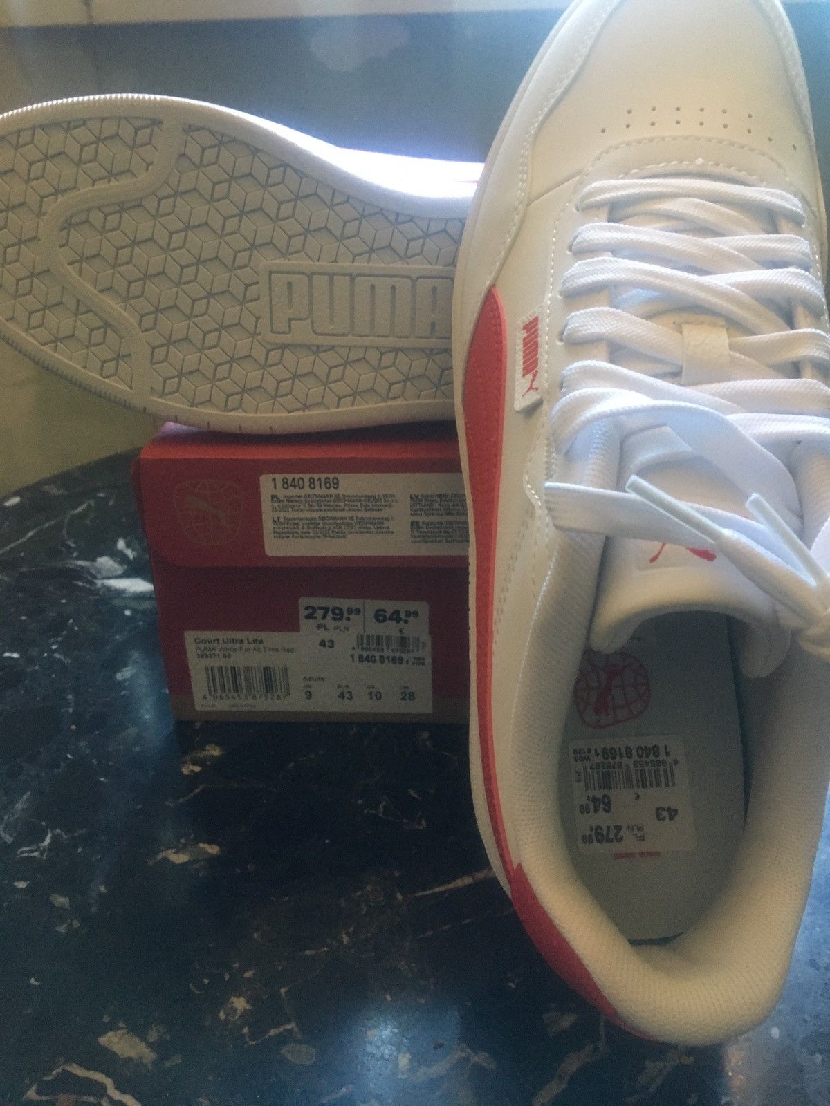 Puma New-Puma COURT ULTRA LITE white/all time red(38937106) US9,5 Size US 9.5 / EU 42-43 - 7 Thumbnail