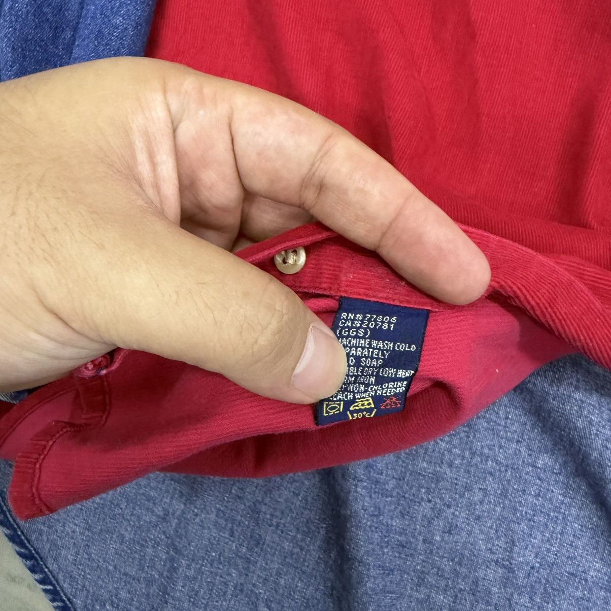 Tommy Hilfiger × Vintage Vintage Tommy Hilfiger Denim Corduroy CDG Inspired Shirt Size US XL / EU 56 / 4 - 4 Thumbnail