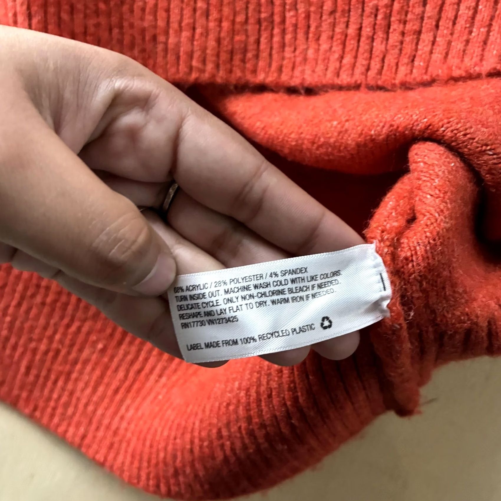 Vintage Universal Thread Goods Co. Sweater Womens XXL Orange Mock Neck Knit Pullover Size XXL / US 16-18 / IT 52-54 - 4 Thumbnail