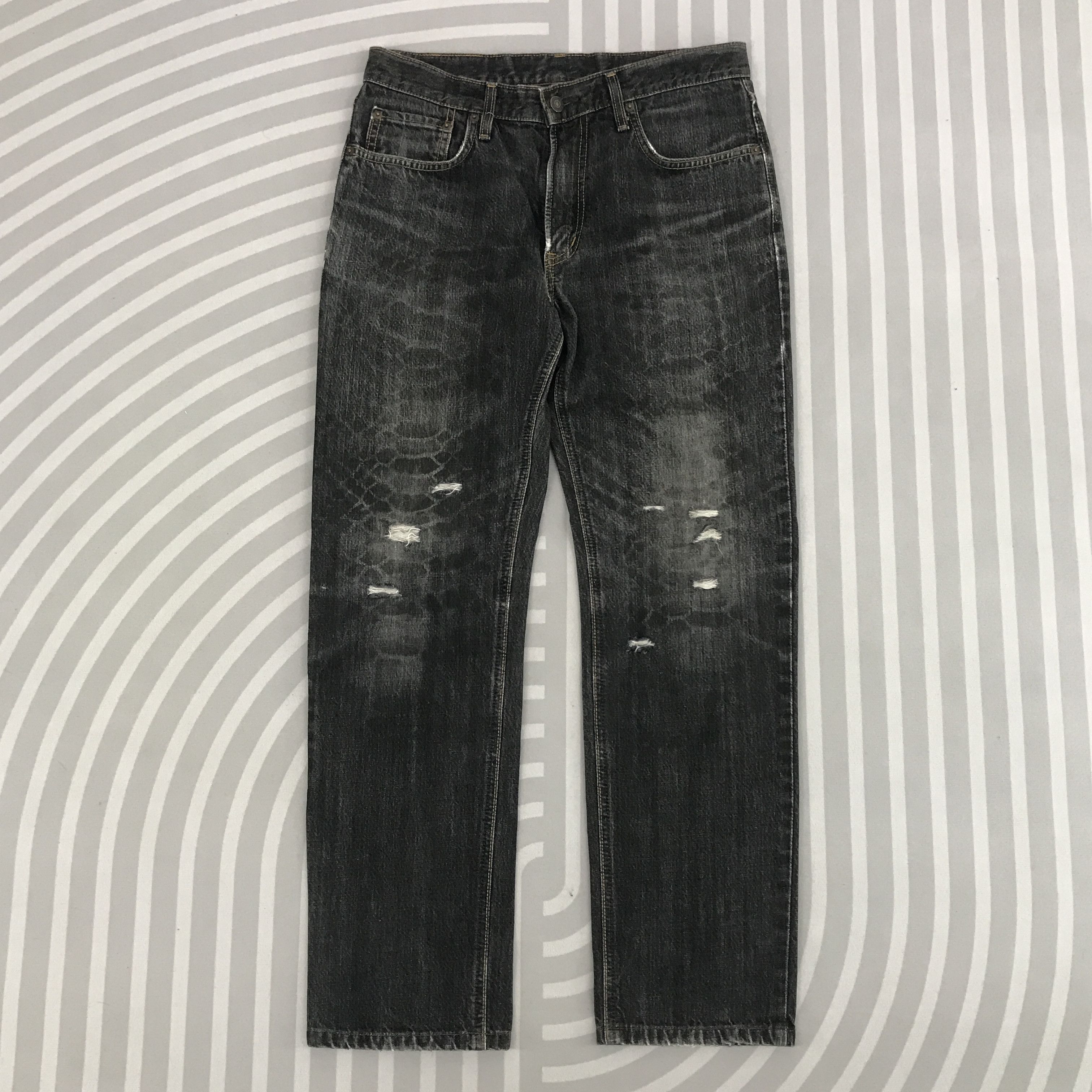 Edwin × Japanese Brand × Vintage Vintage Edwin Black faded distressed Denim jeans Size US 31 - 1 Thumbnail
