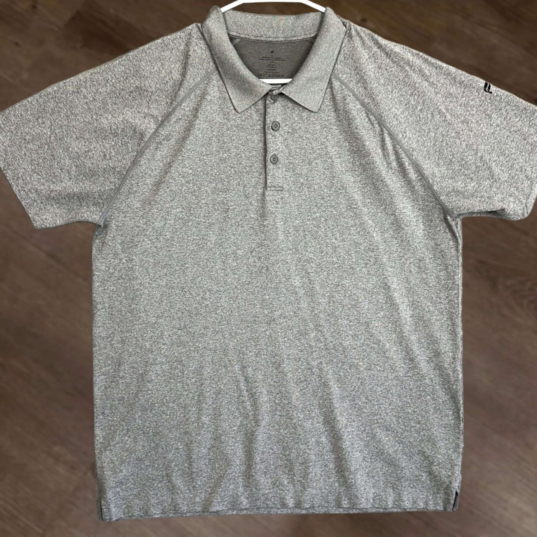 Fabletics Fabletics Polo Shirt Mens XL Gray Heathered Golf Slim Fit Performance Rugby Logo Shirt Size US XL / EU 56 / 4 - 1 Thumbnail