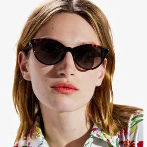 Kate Spade Kate Spade ADELINE/G/S 0GVZ HA Sunglasses Pink Cat Eye Frame Size ONE SIZE - 3 Thumbnail
