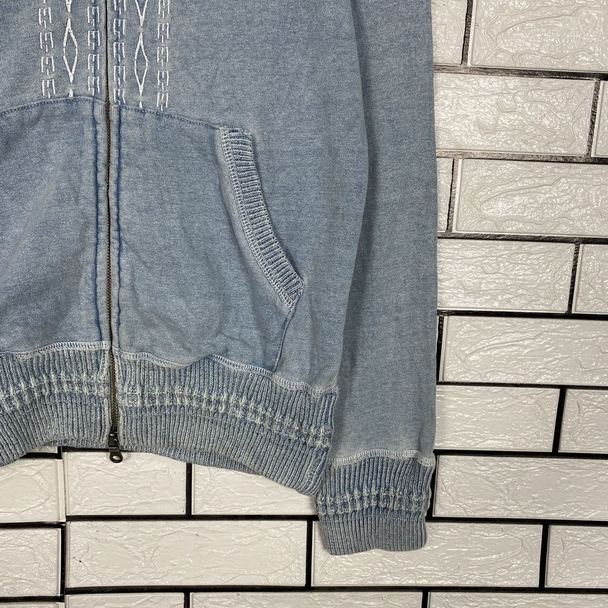 Japanese Brand Indigo Zipper Denim Sweater Japan Issey Miyake Size US M / EU 48-50 / 2 - 6 Thumbnail