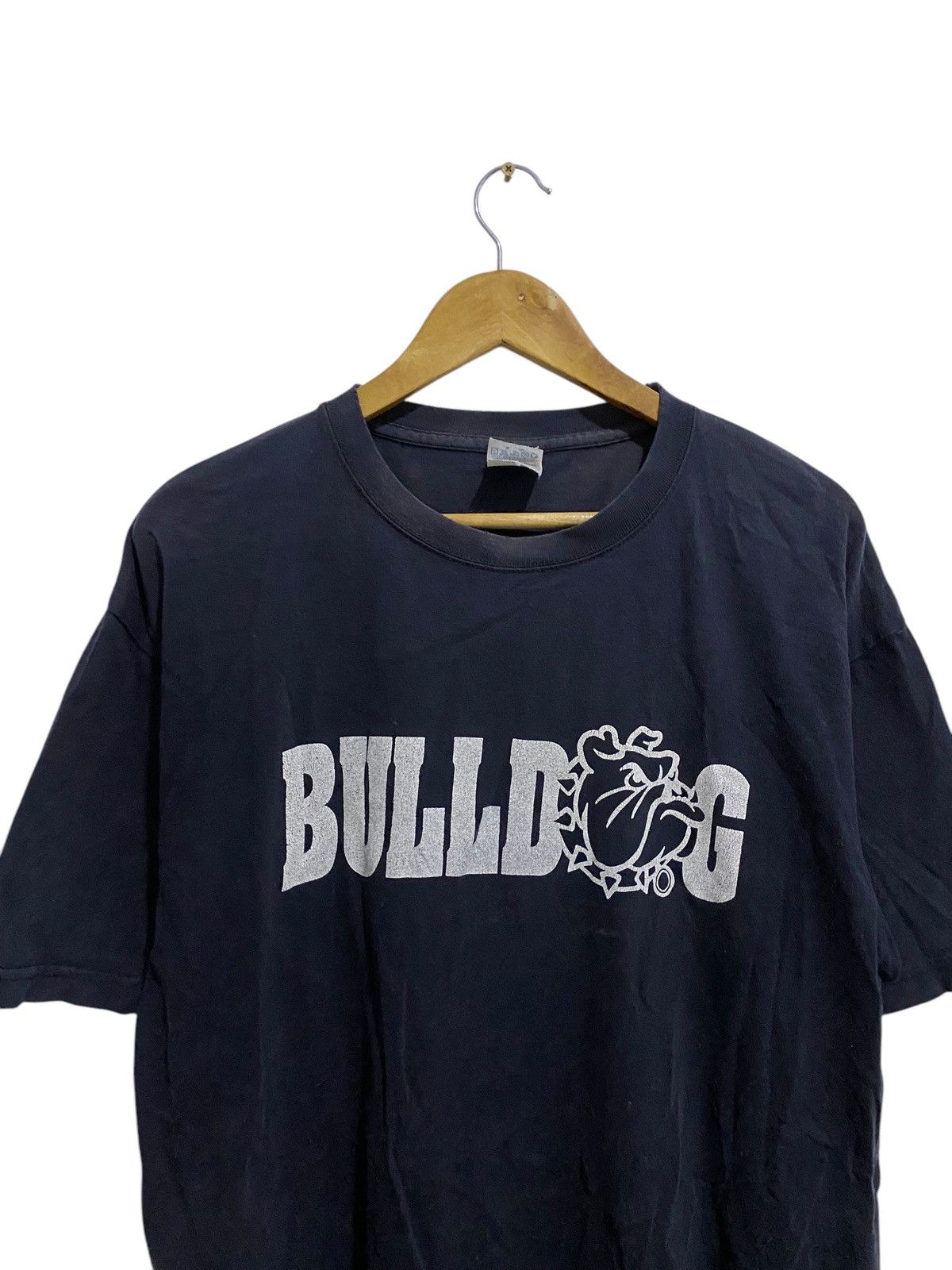 Vintage 90s !! Vtg BULLDOG Tshirt Big Logo Faded Colour Size US XL / EU 56 / 4 - 3 Thumbnail