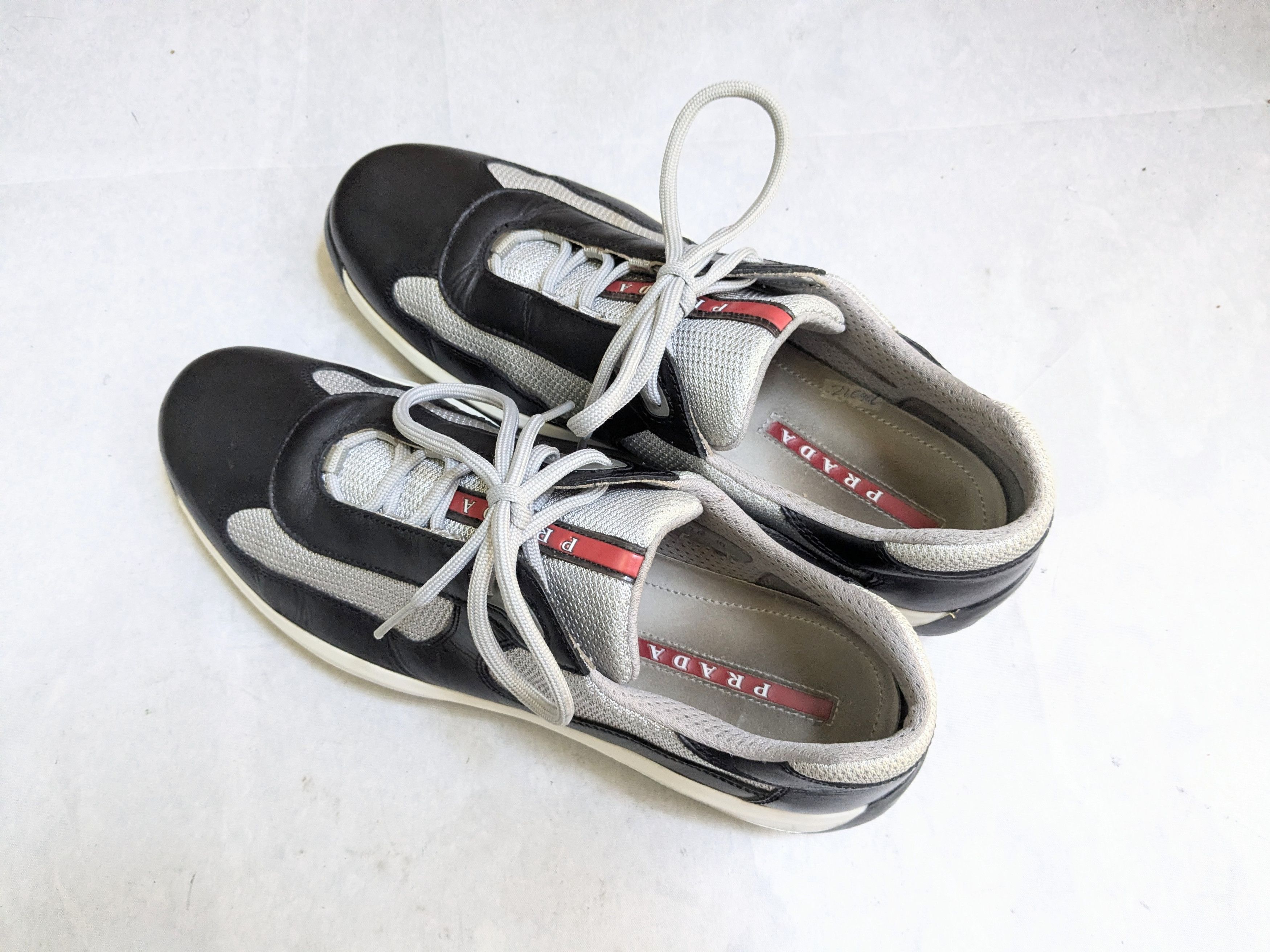 Prada Prada America's Cup Sneakers Black 11 Silver White Size US 11 / EU 44 - 14 Thumbnail