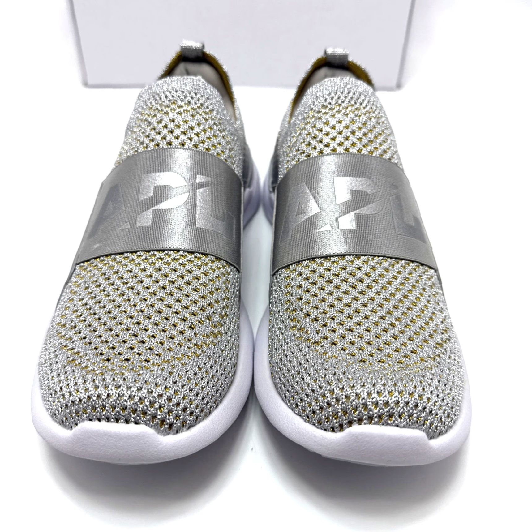 Vintage APL Techloom Bliss Womens Sneaker 5.5 Metallic Silver 24K White NWT Box Size US 6 / IT 36 - 3 Thumbnail