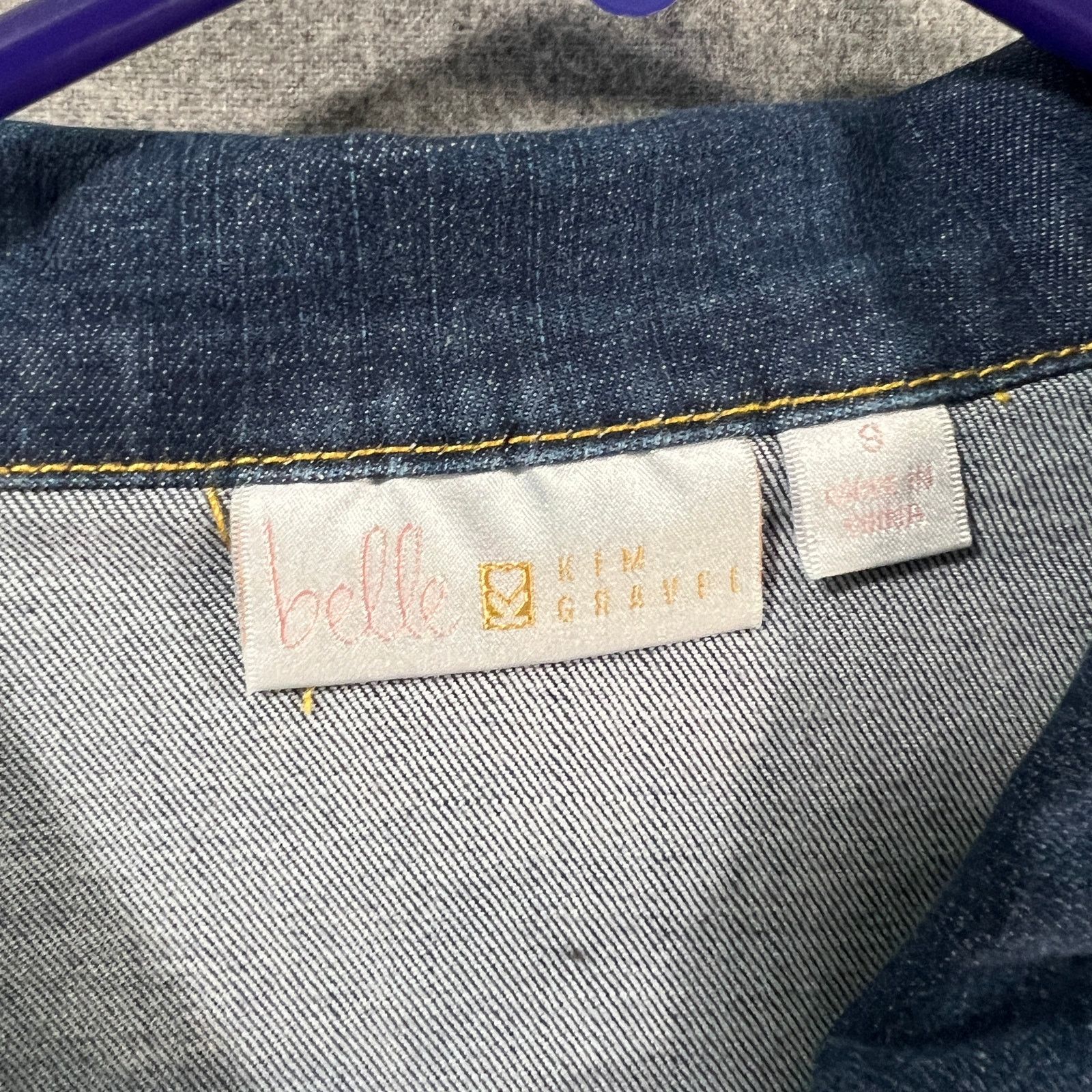 Other Belle by Kim Gravel Distressed Denim Jacket with Frave Size S / US 4 / IT 40 - 3 Thumbnail