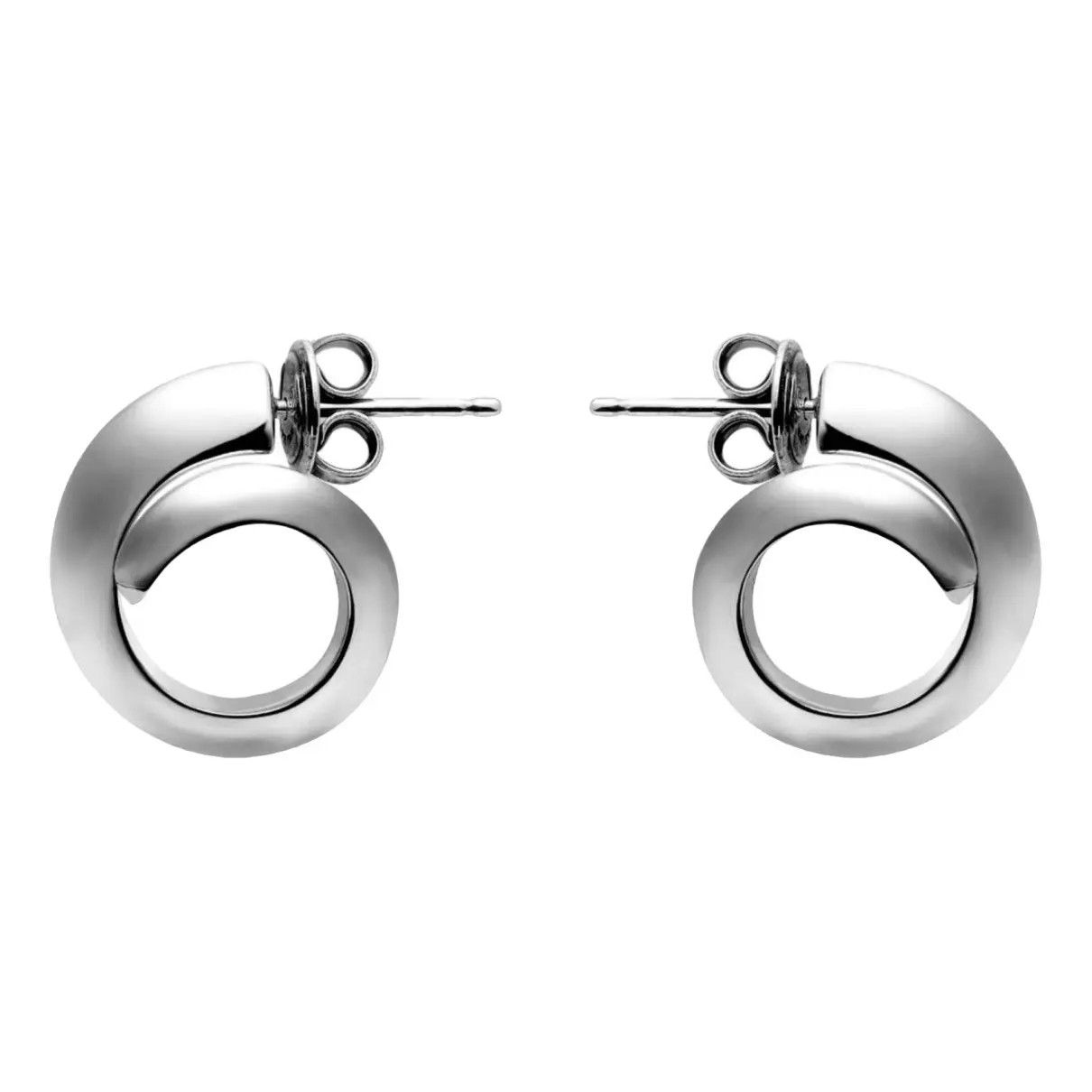 Bottega Veneta BOTTEGA VENETA Spiral Sterling silver hoop earrings q Size ONE SIZE - 1 Thumbnail