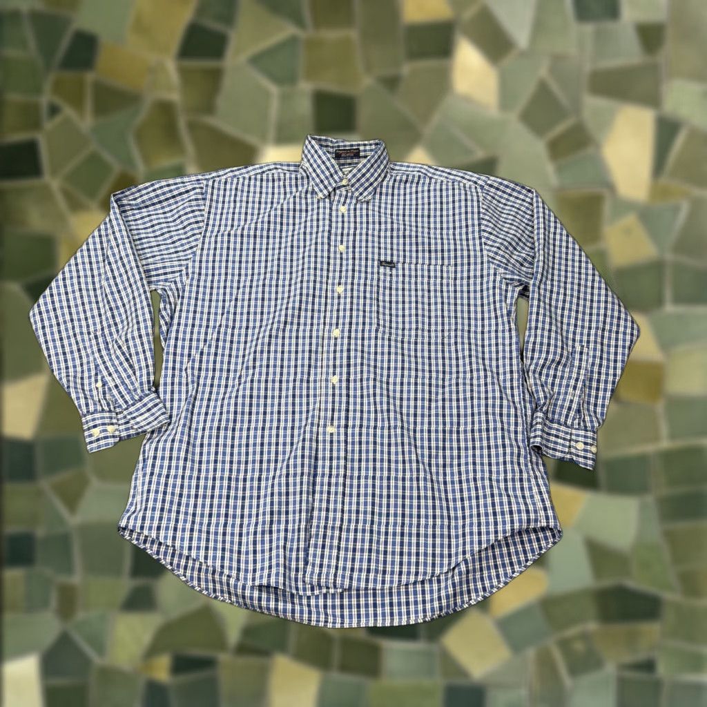 Faconnable Faconnable Shirt Mens Large Blue White Plaid Button Down Cotton Made USA Casual Size US L / EU 52-54 / 3 - 1 Thumbnail