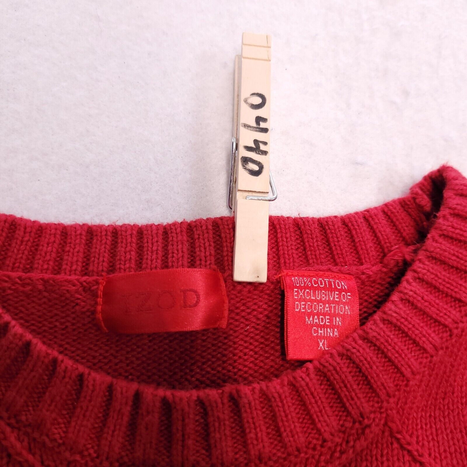 Izod IZOD Pullover Casual Sweater Mens Size Extra Large XL Red Size US XL / EU 56 / 4 - 3 Thumbnail