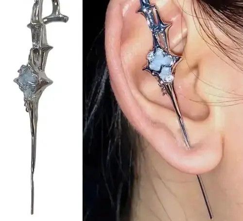 Jewelry Geometric Four-Pointed Star Earring Size ONE SIZE - 5 Thumbnail