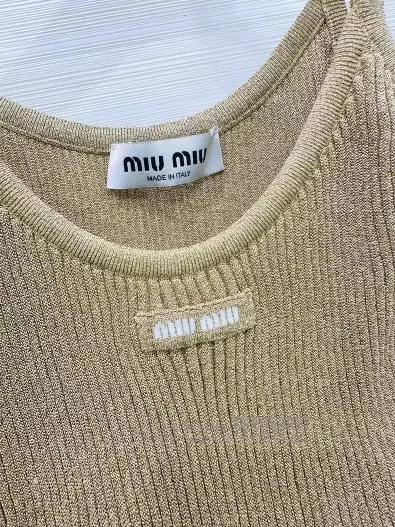 Miu Miu Miu Miu 38 24 spring and summer letter knitted sling Size M / US 6-8 / IT 42-44 - 3 Thumbnail