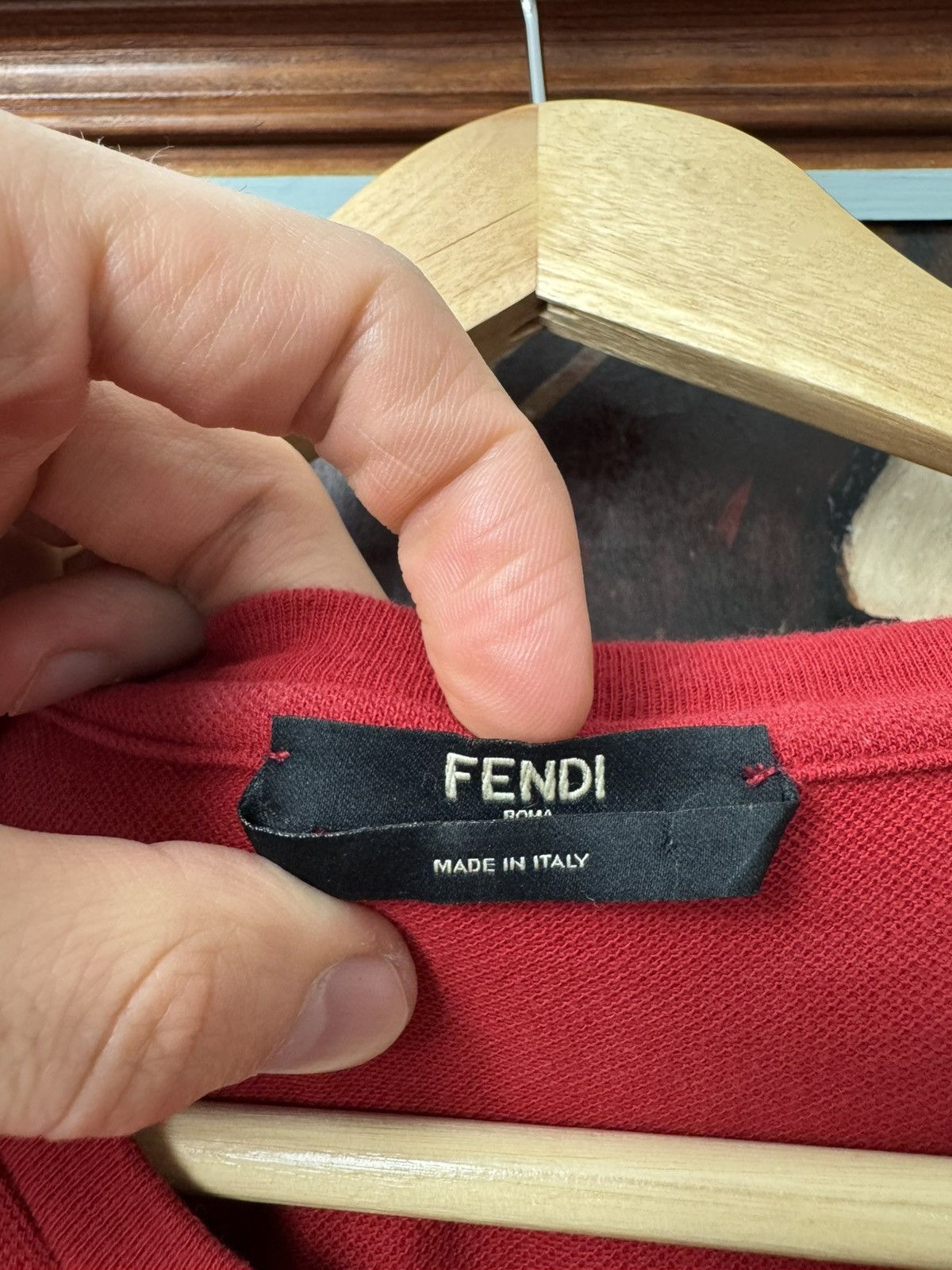 Fendi Fendi tee mini logo designer high end luxury red hype Size US S / EU 44-46 / 1 - 4 Thumbnail
