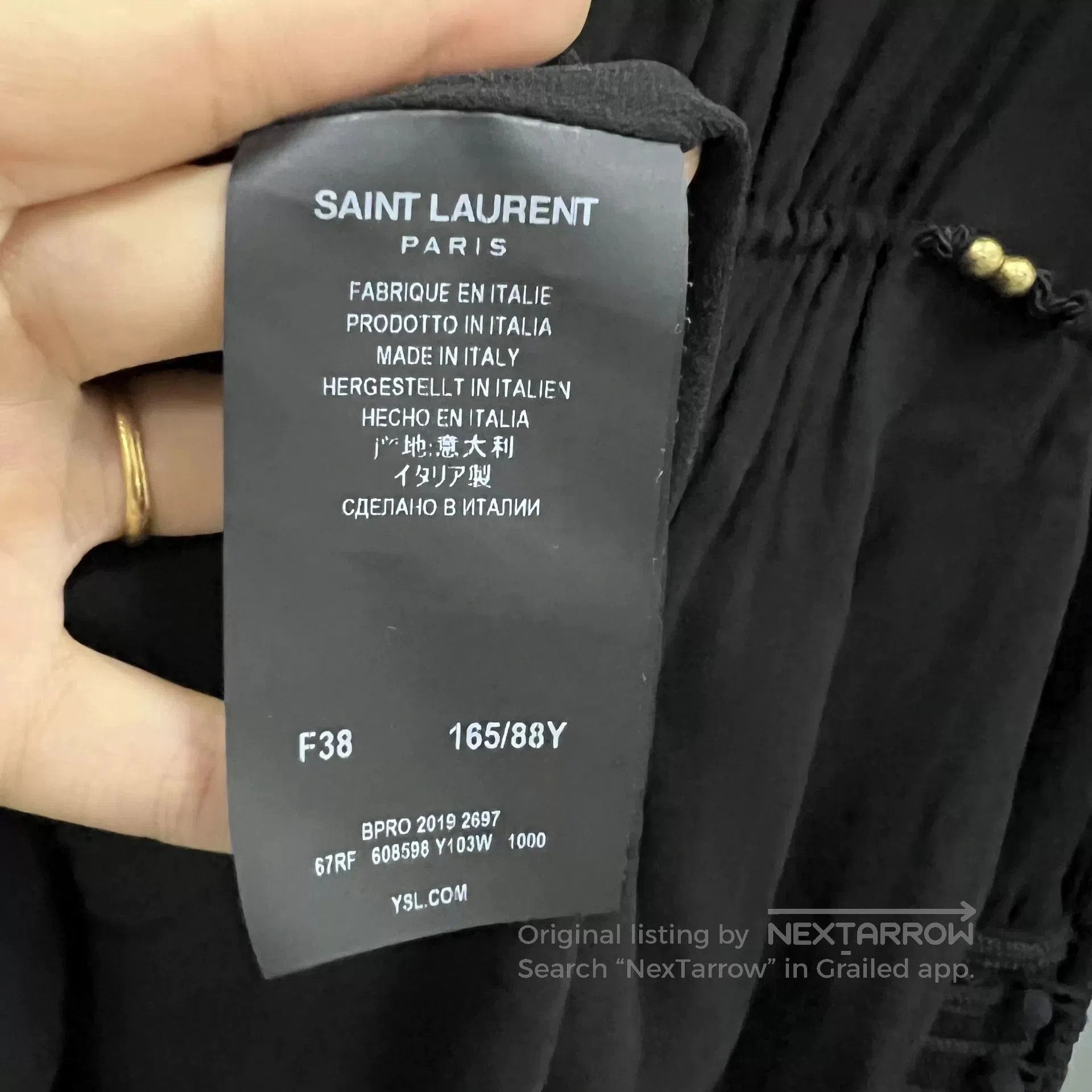 Saint Laurent Paris Saint Laurent Black Square Neck Dress. Size S / US 4 / IT 40 - 3 Thumbnail