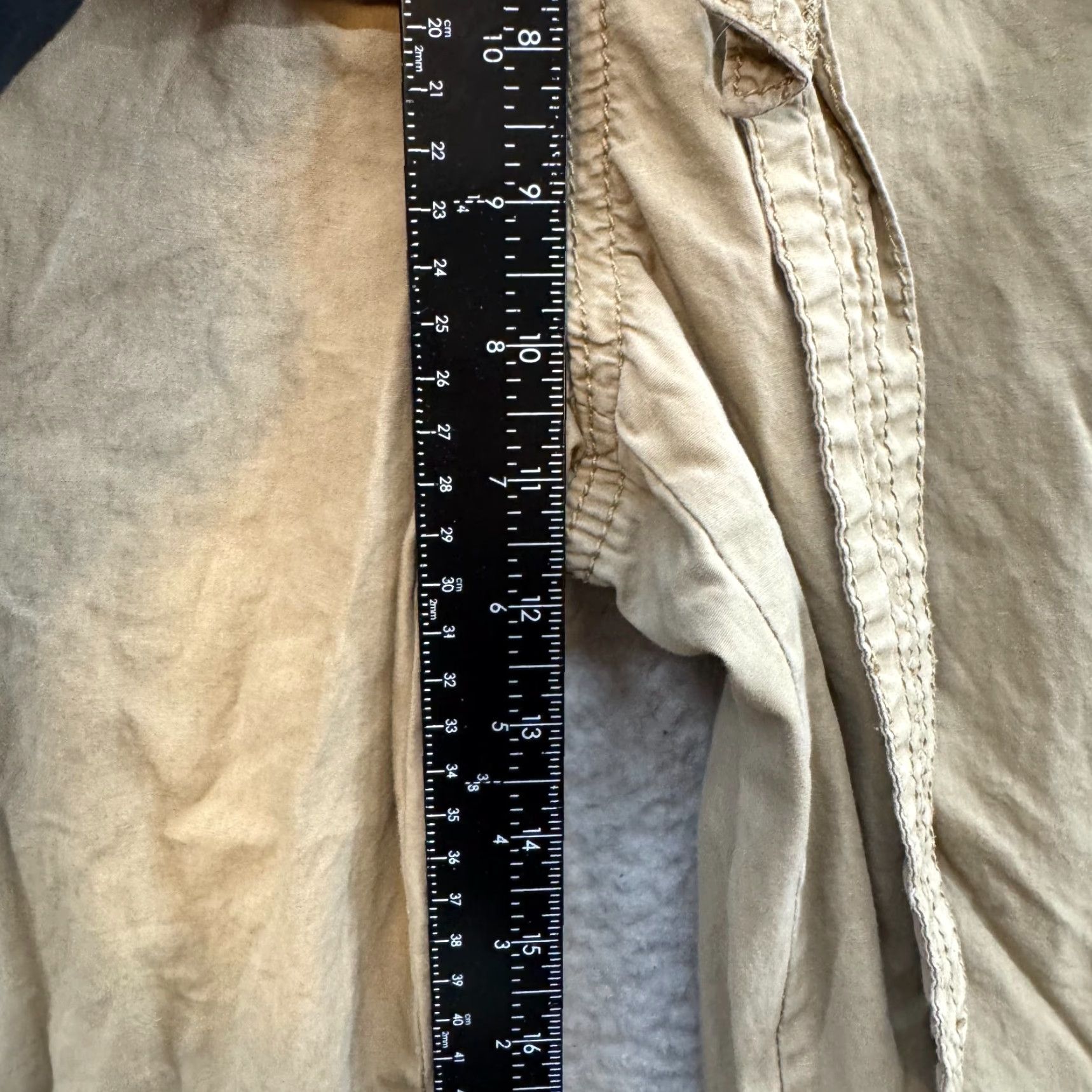 Faded Glory VINTAGE Y2K Cargo Pants Wide Leg Khaki Tan Beige 14 34 Carpenter Skater Grunge Mens Size 36" / US 14 / IT 50 - 6 Thumbnail