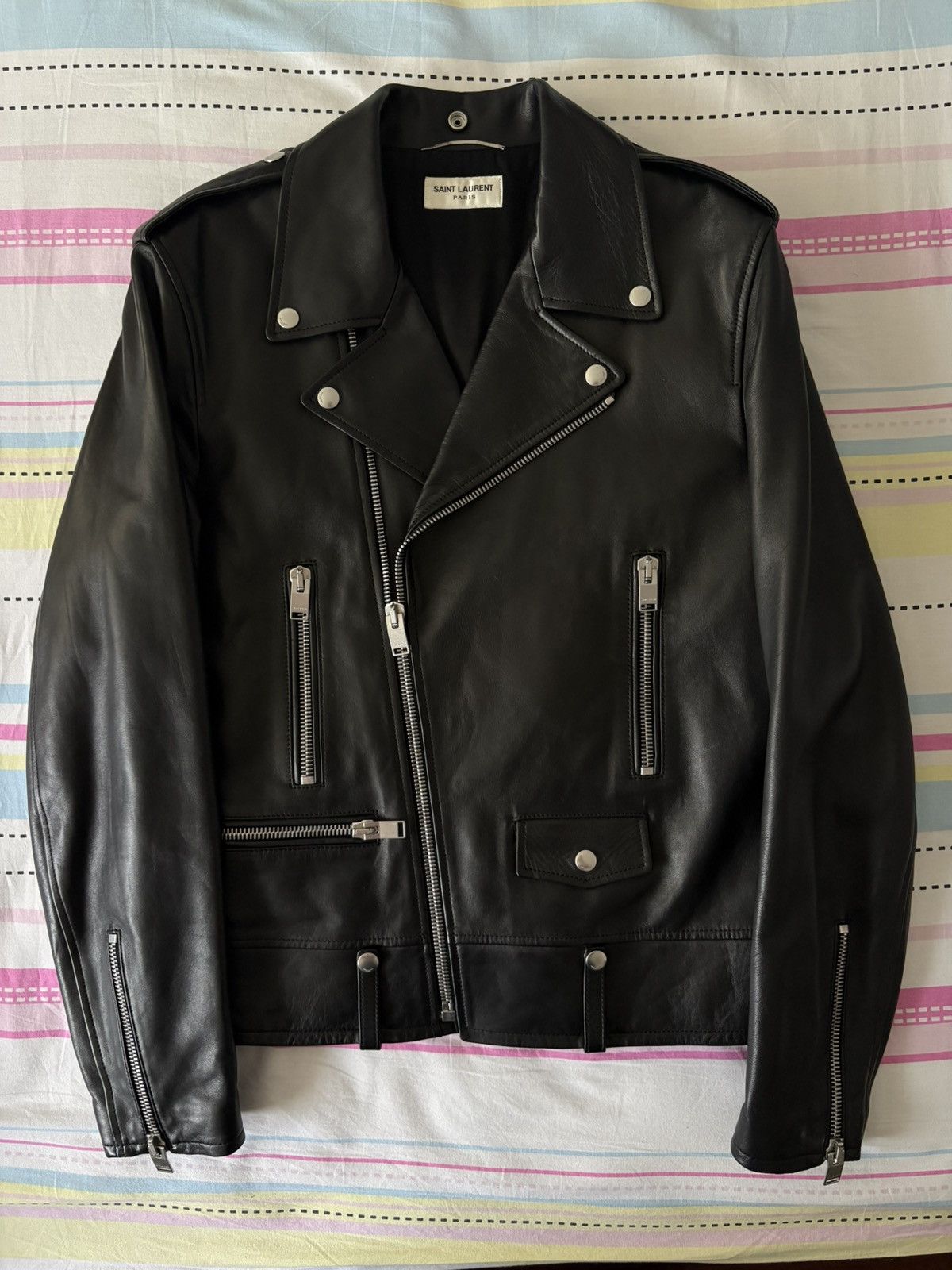 Saint Laurent Paris Saint Laurent L01 2016 Leather Jacket Size US L / EU 52-54 / 3 - 1 Thumbnail