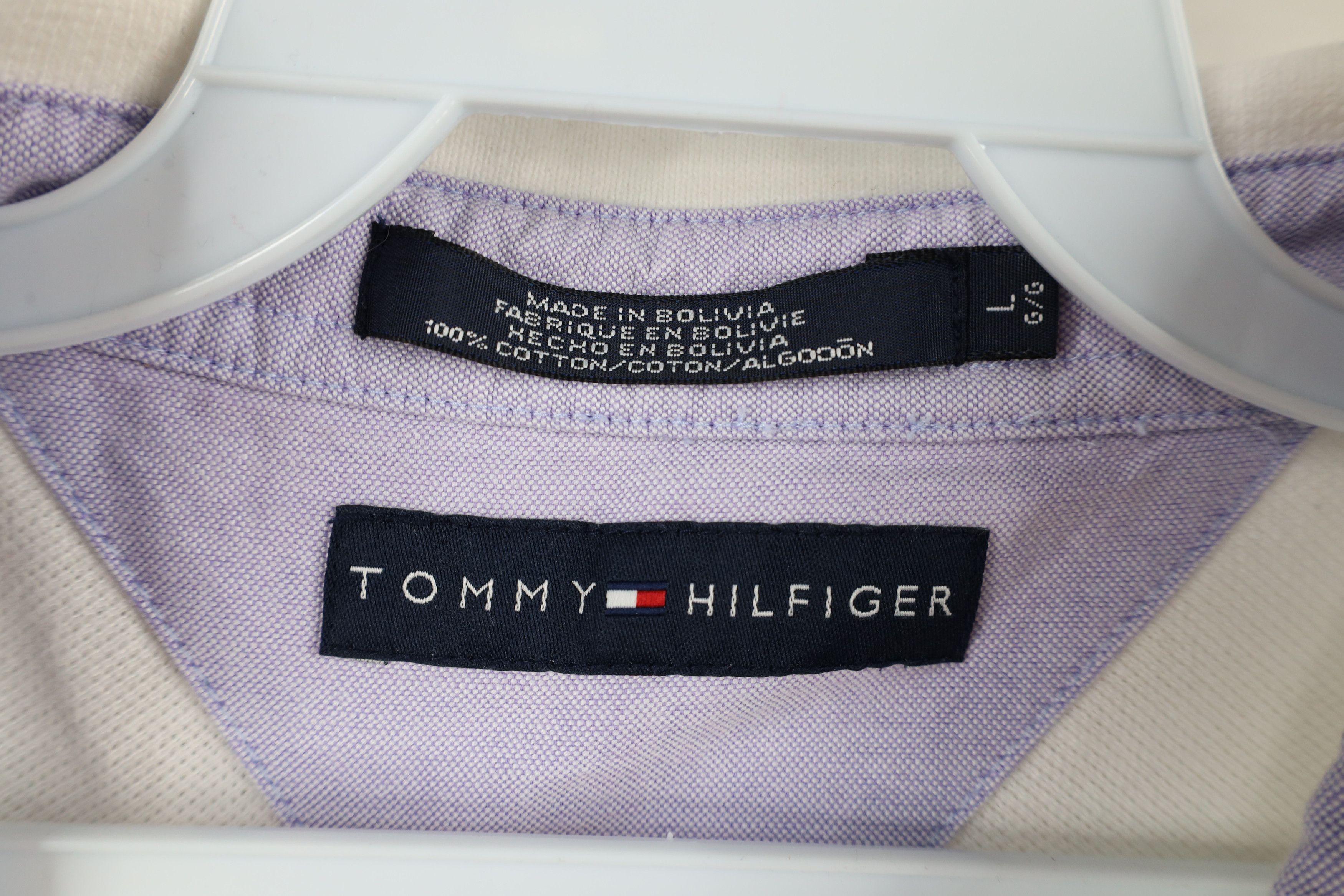 Tommy Hilfiger × Vintage Vintage 90s Tommy Hilfiger Block Long Sleeve Rugby Polo Size US L / EU 52-54 / 3 - 6 Thumbnail