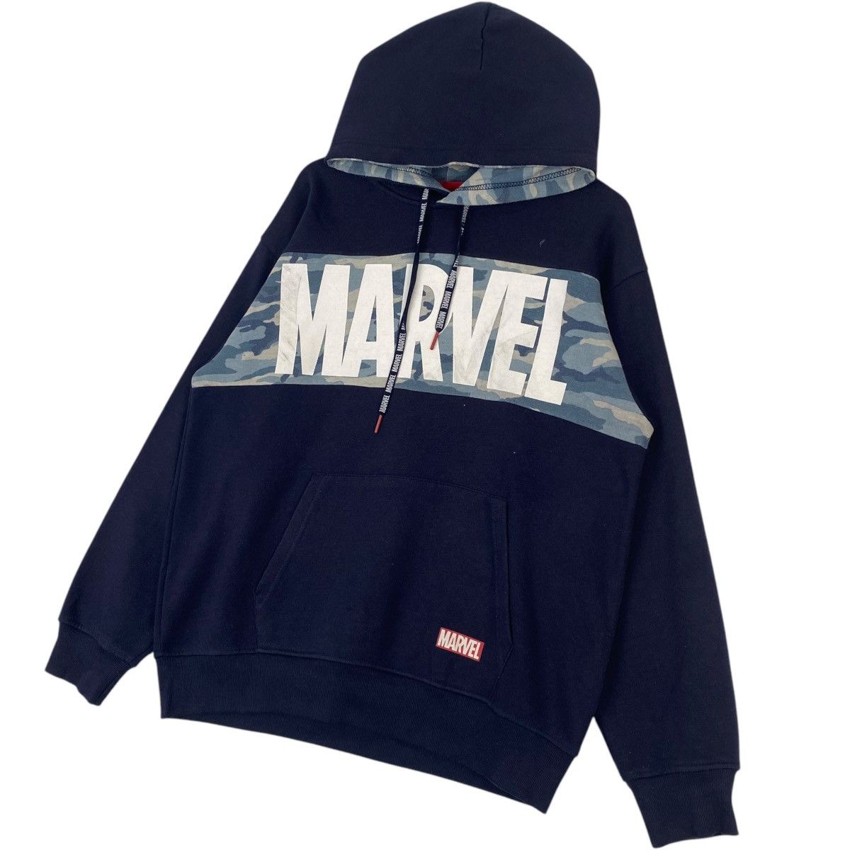 Marvel Comics × Vintage Vintage Marvel Printed Logo Hoodie Sweater Black Size L Size US L / EU 52-54 / 3 - 2 Thumbnail