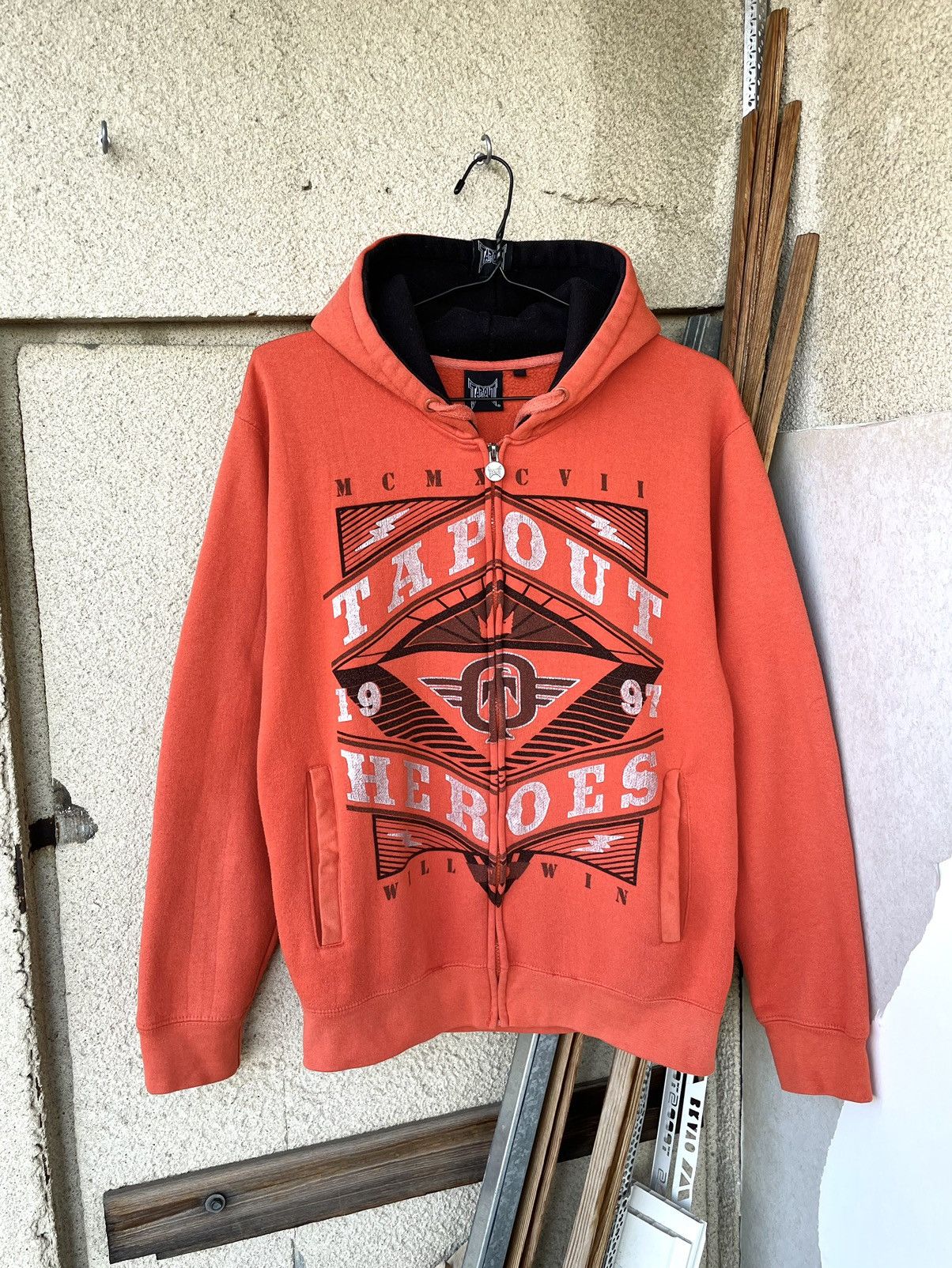 Vintage Y2K Tapout MMA Elite Affliction Style Zip Hoodie