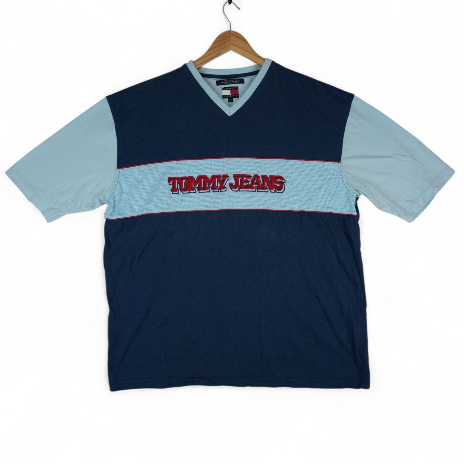 Tommy Jeans Vtg Tommy Hilfiger Jeans T-Shirt Mens XL 2005 Colorblock Y2K Size US XL / EU 56 / 4 - 2 Thumbnail
