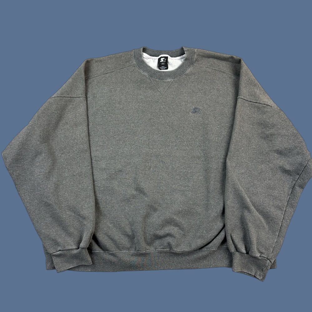 Starter VINTAGE Starter Sweatshirt Mens 3XL Gray Embroidered Logo Crewneck Pullover Y2K Size US XXL / EU 58 / 5 - 1 Thumbnail