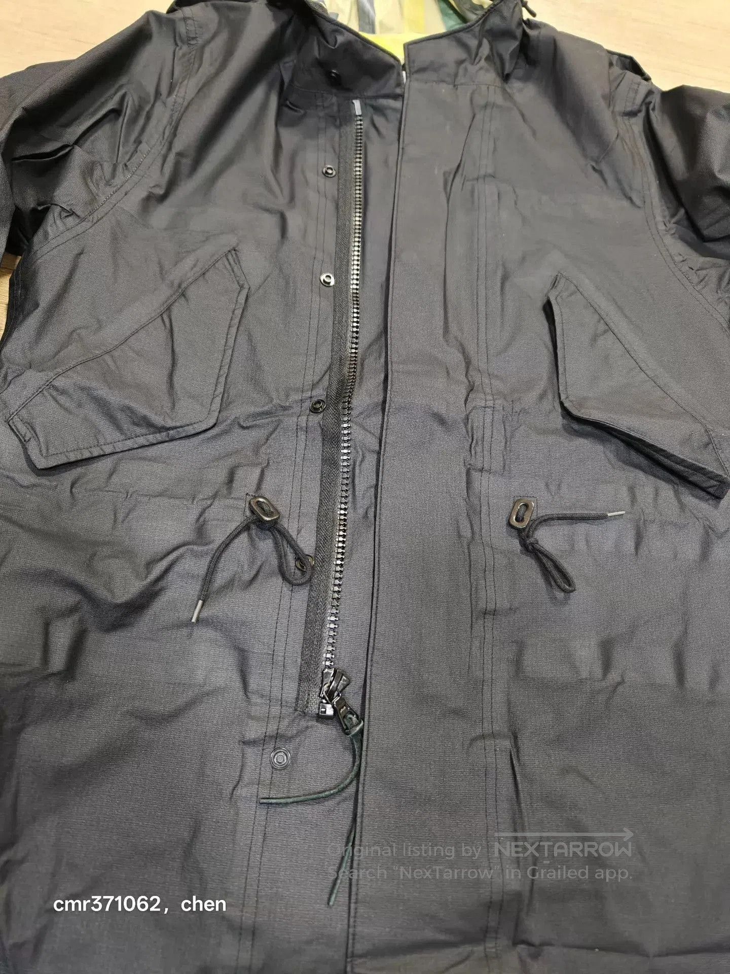 Visvim Black Hooded Raincoat with Pockets, Size L. Size US L / EU 52-54 / 3 - 6 Thumbnail