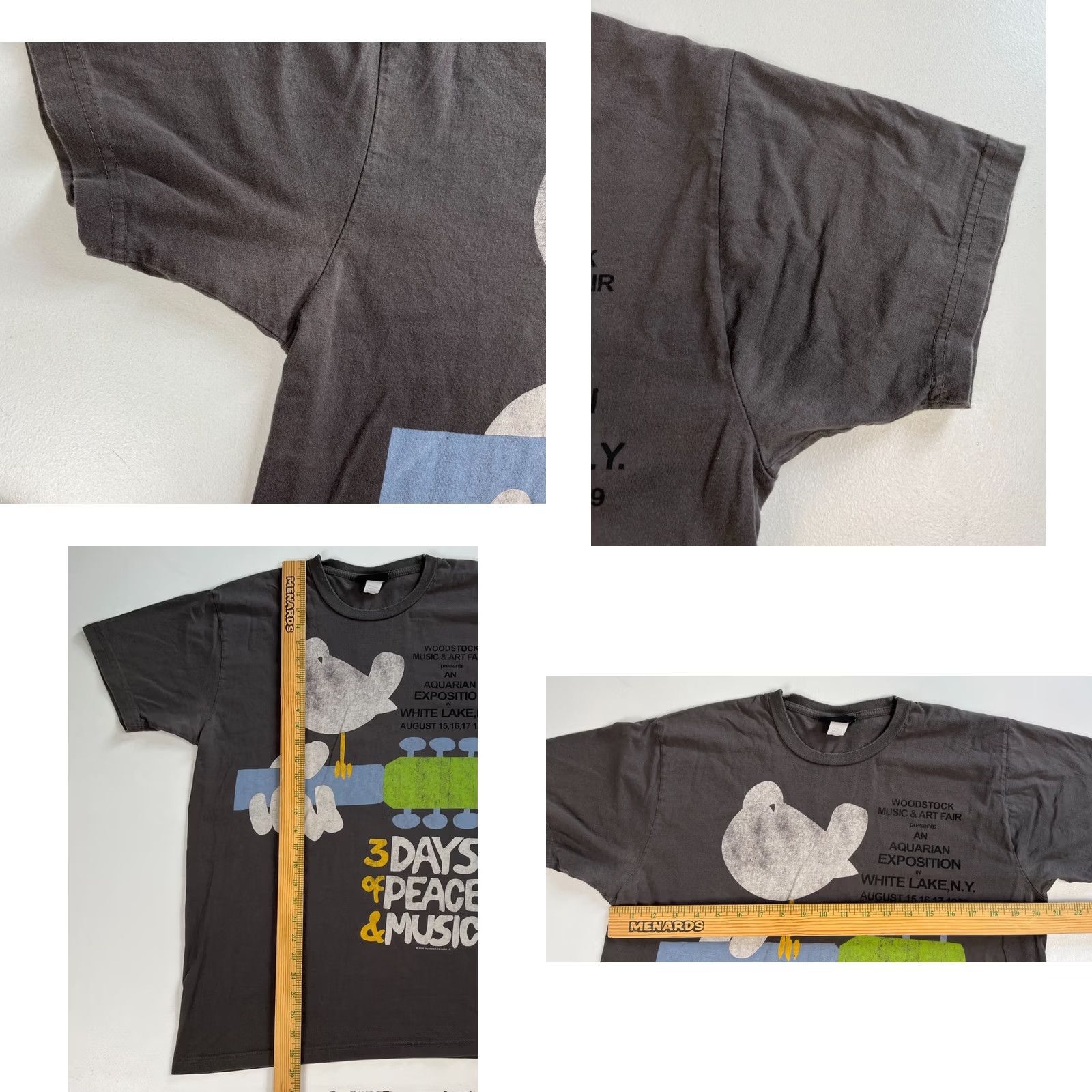 Vintage VINTAGE Woodstock Aquarian Exposition T-Shirt Sz L Mens Short Sleeve Gray Cotton 2008 Music Peace Rock Size US L / EU 52-54 / 3 - 8 Thumbnail