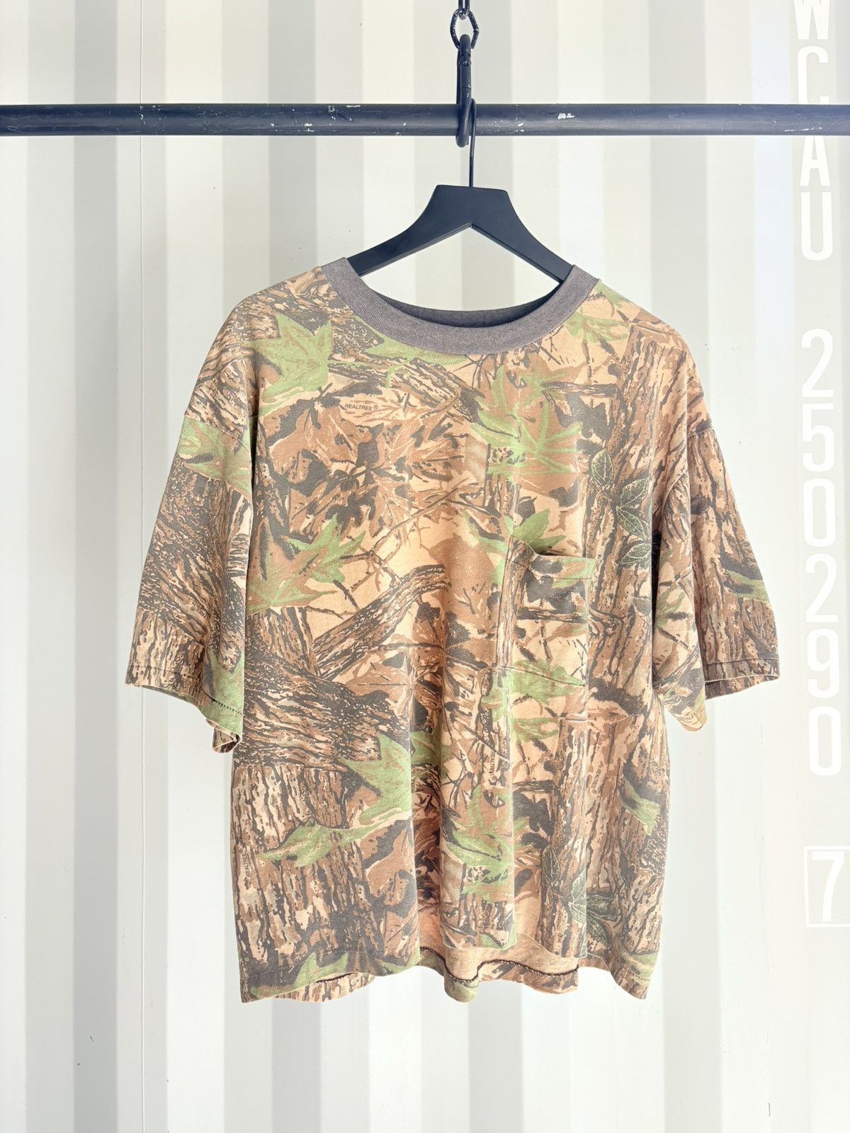 Vintage Thrashed Camo Sun Faded Distressed Shirt ERD GRUNGE Boxy Fit Size US XXL / EU 58 / 5 - 1 Thumbnail