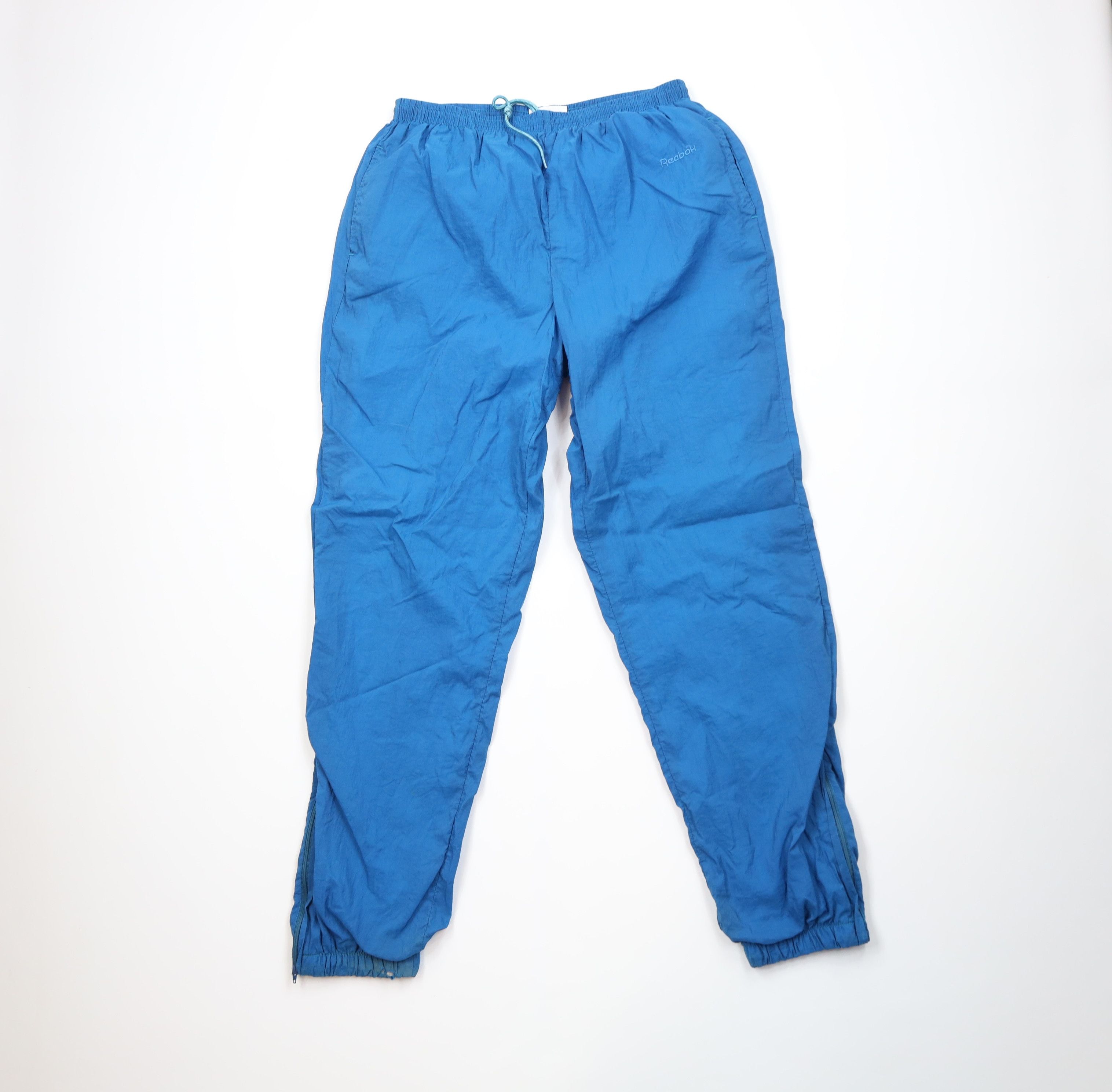 Reebok Vintage 90s Reebok Spell Out Lined Windbreaker Joggers Pants Size US 36 / EU 52 - 1 Thumbnail