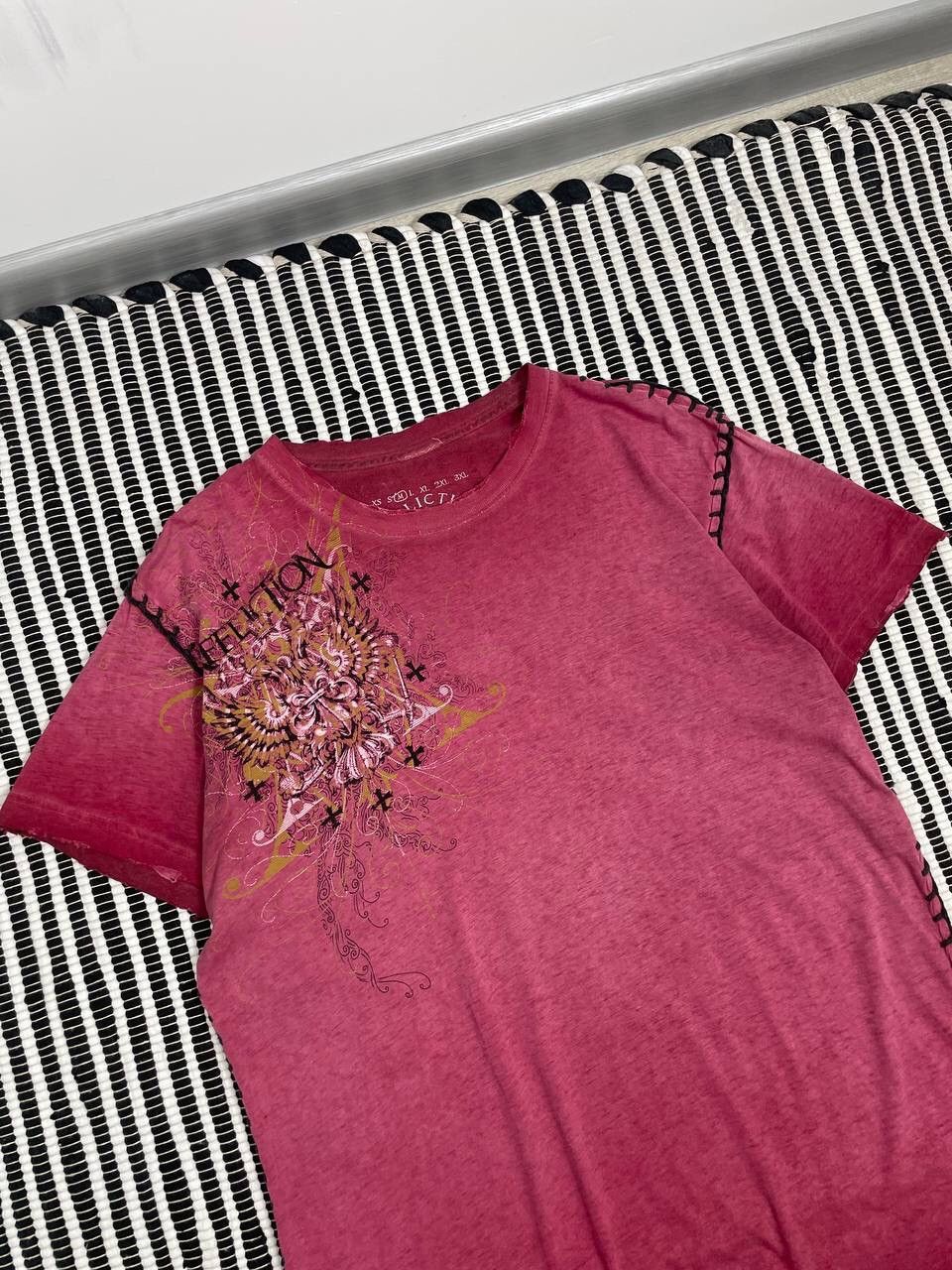 Affliction Vintage Affliction Big Logo Distressed Tee T-Shirt Y2K Size US M / EU 48-50 / 2 - 5 Thumbnail