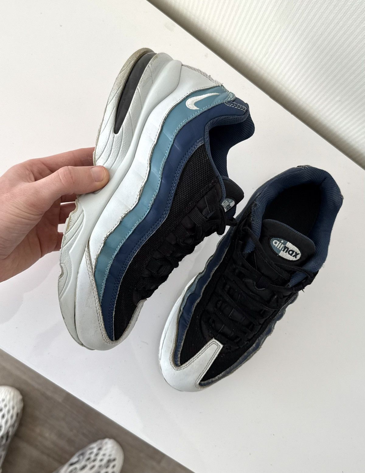 Nike Vintage Nike Air Max 95 Y2K Rare Drill Sk8 Ocean Sneakers Size US 7 / EU 40 - 1 Thumbnail